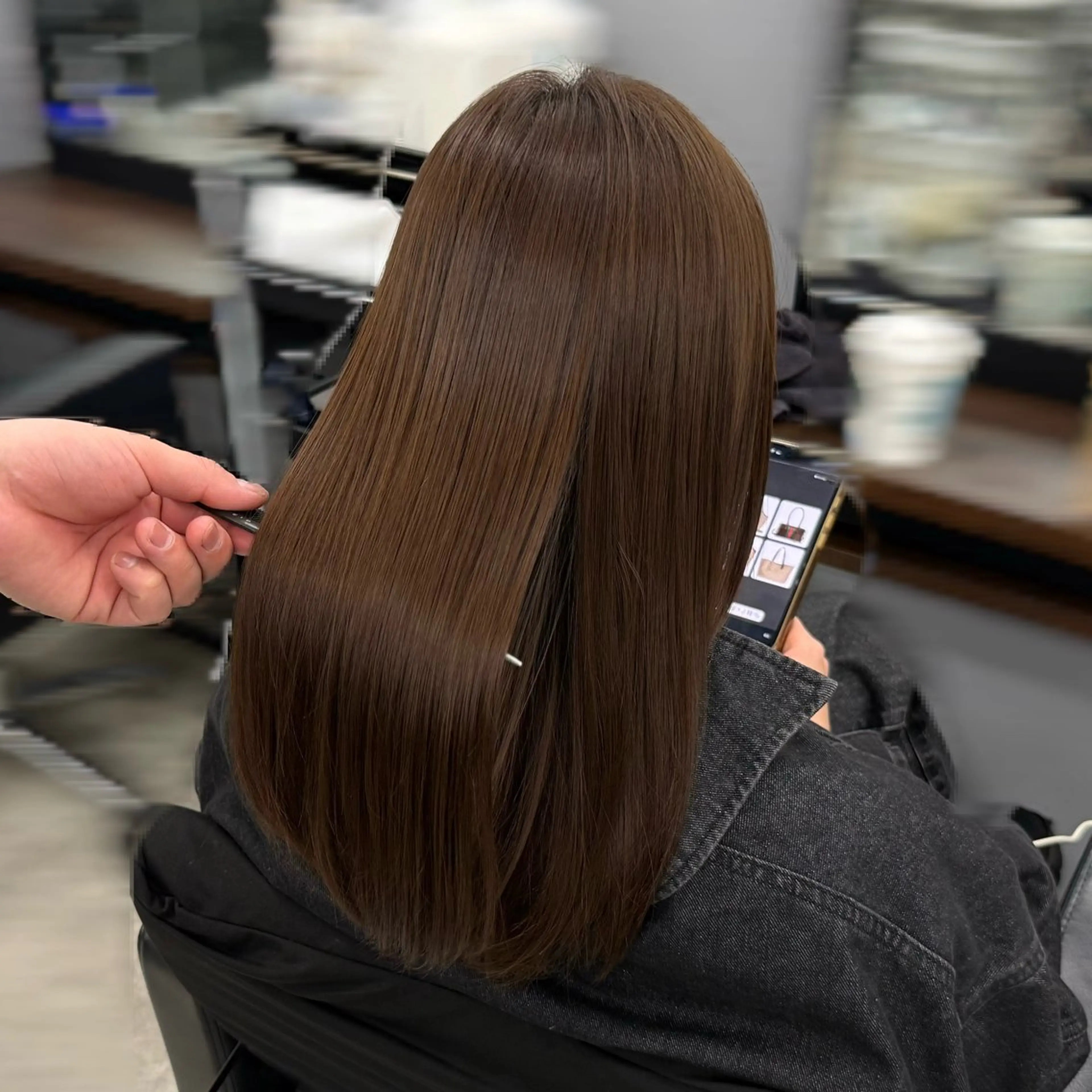 セミロング 艶髪/透明感/ ユリ🥣🎟️のヘアスタイル