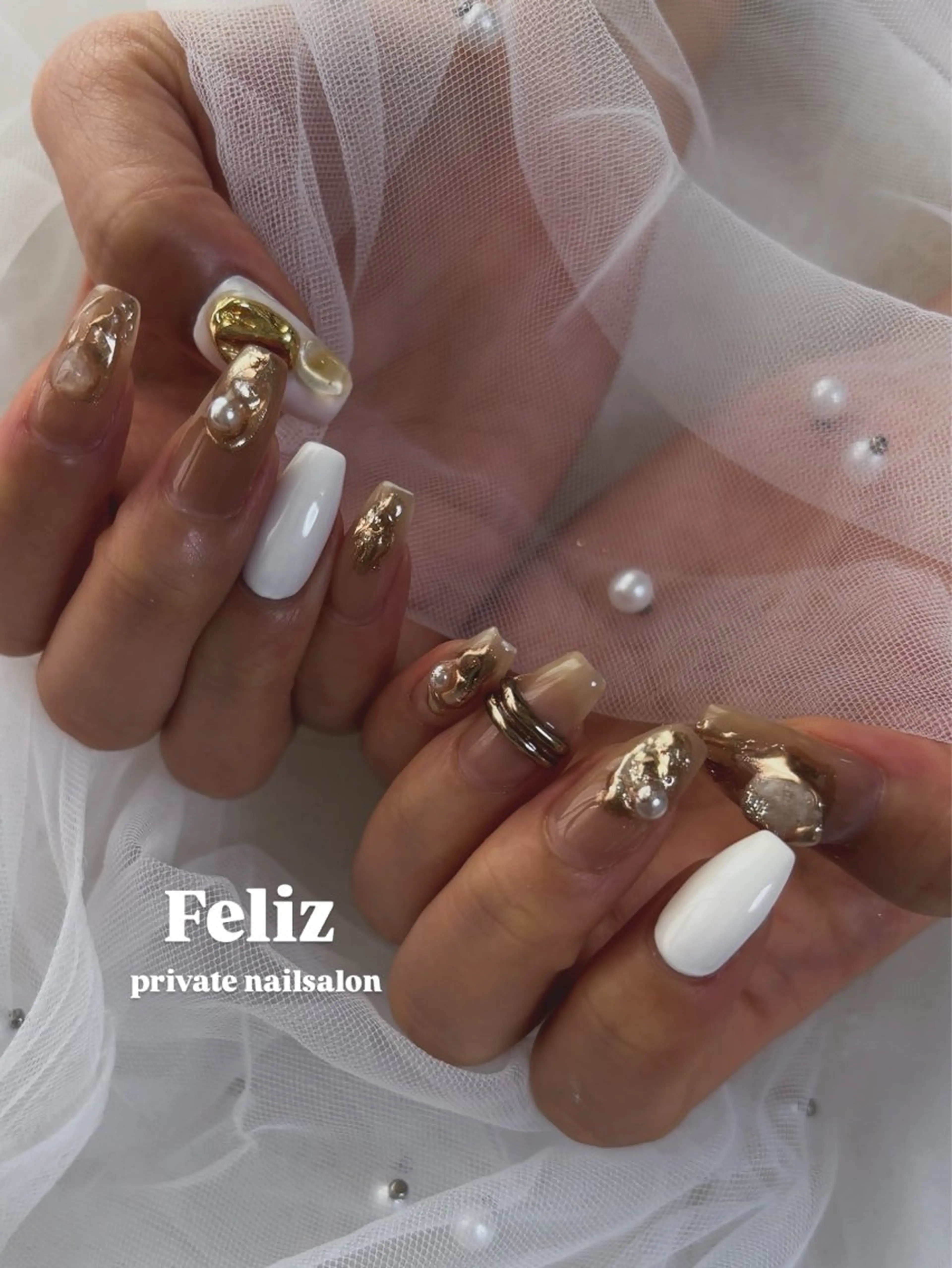 ネイル ハンドネイル ハンドケア Feliz 楽しいネイルサロンのネイルデザイン