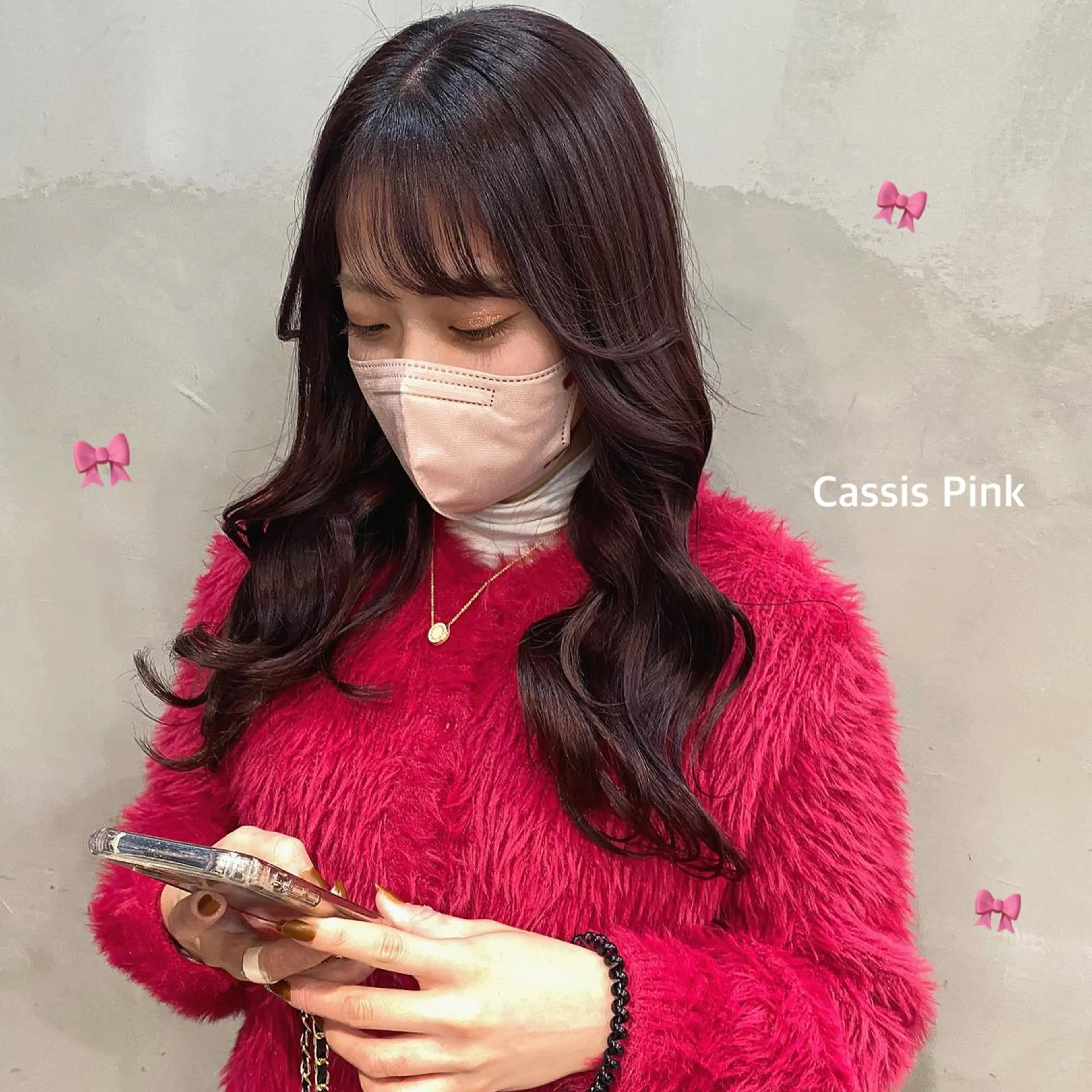 ロング カラー ブリーチ ピンクカラー ヘアカラー SOURCE 茶屋町所属・SOURCE 茶屋町　奥井杏奈のヘアスタイル