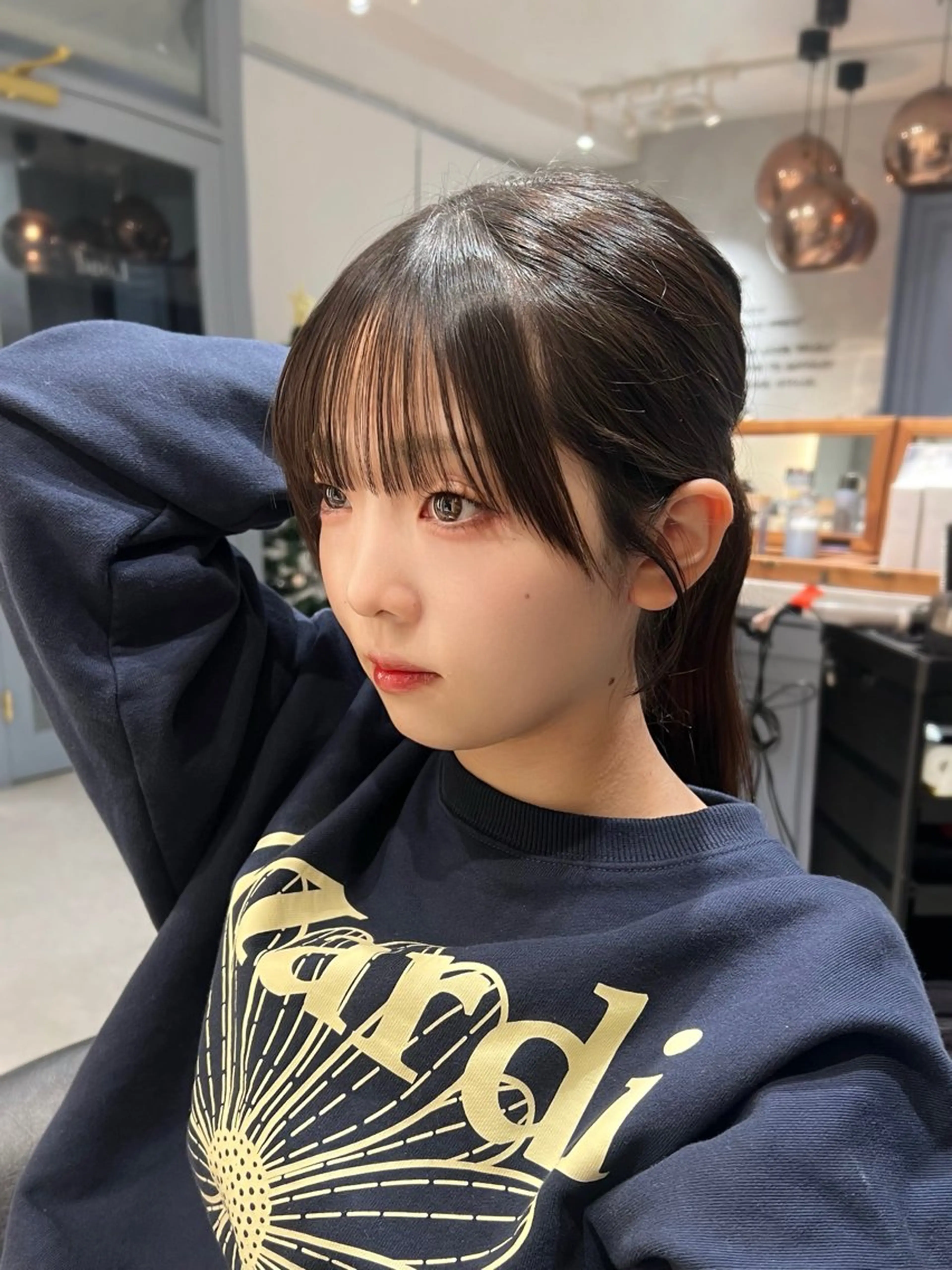 ミディアム 韓国レイヤーカット/ 縮毛矯正/羽田航のヘアスタイル