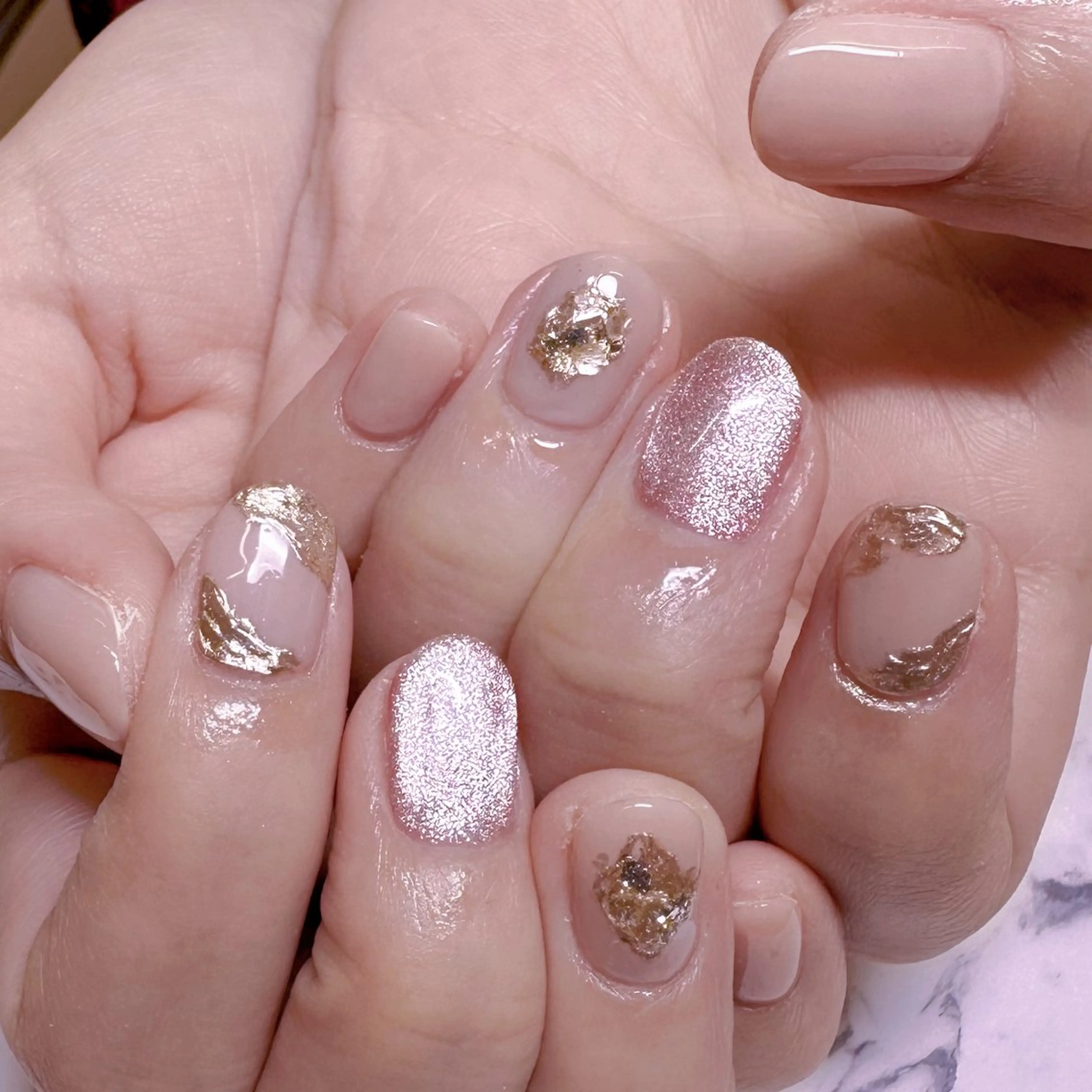 ネイル マグネットネイル マグネットワンカラー ワンカラーネイル I_p4ce所属・I_p4ce 🍊あい🍊のネイルデザイン