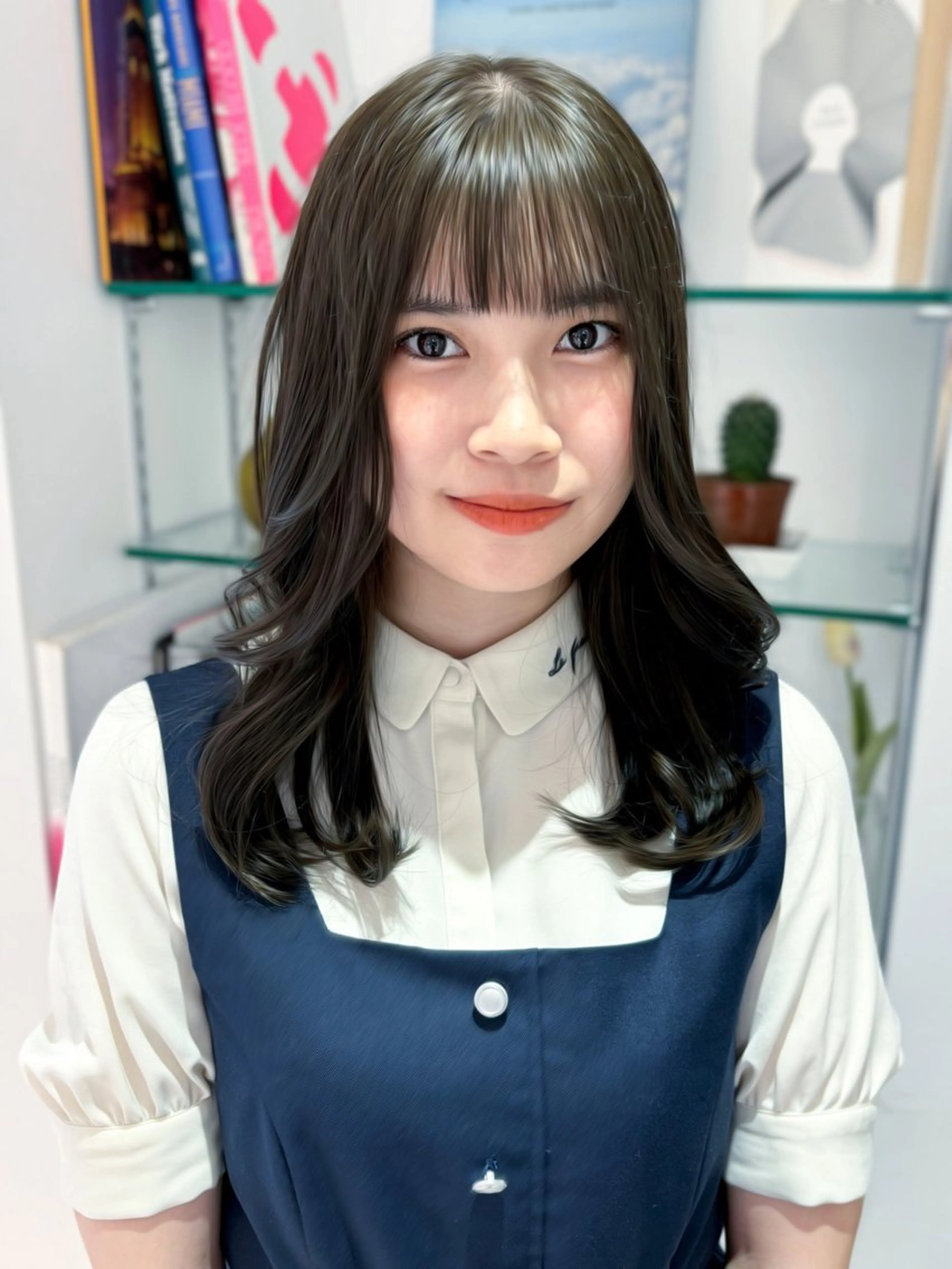 ミディアム レイヤーカット カット ヘアカラー トリートメント 💐レイヤー/透明感 カラー💐智口彩香のヘアスタイル