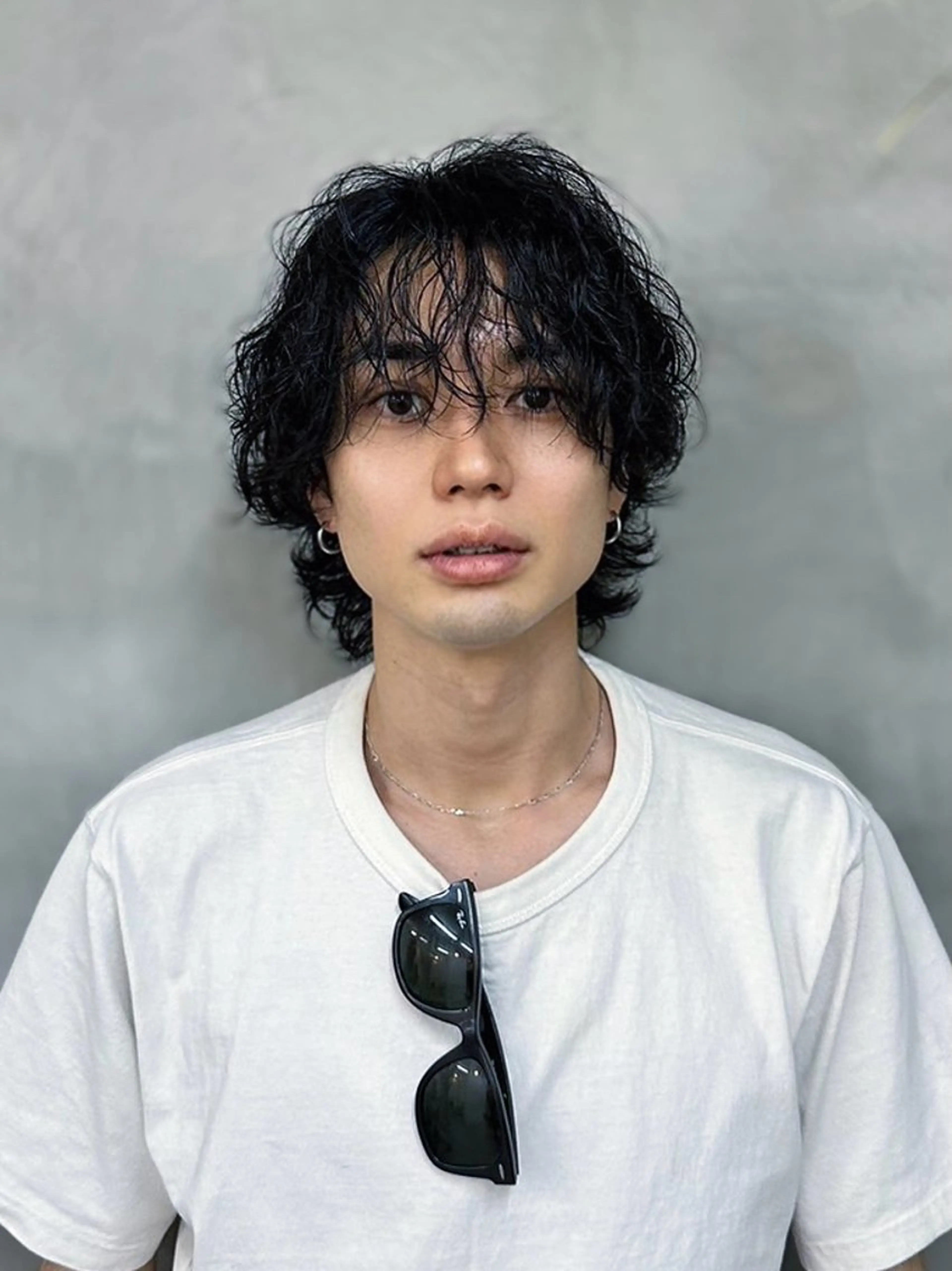 パーマ メンズ メンズパーマ メンズウルフカット ウルフカット retouch by fifth銀座店所属・安藤幹人 メンズパーマのヘアスタイル