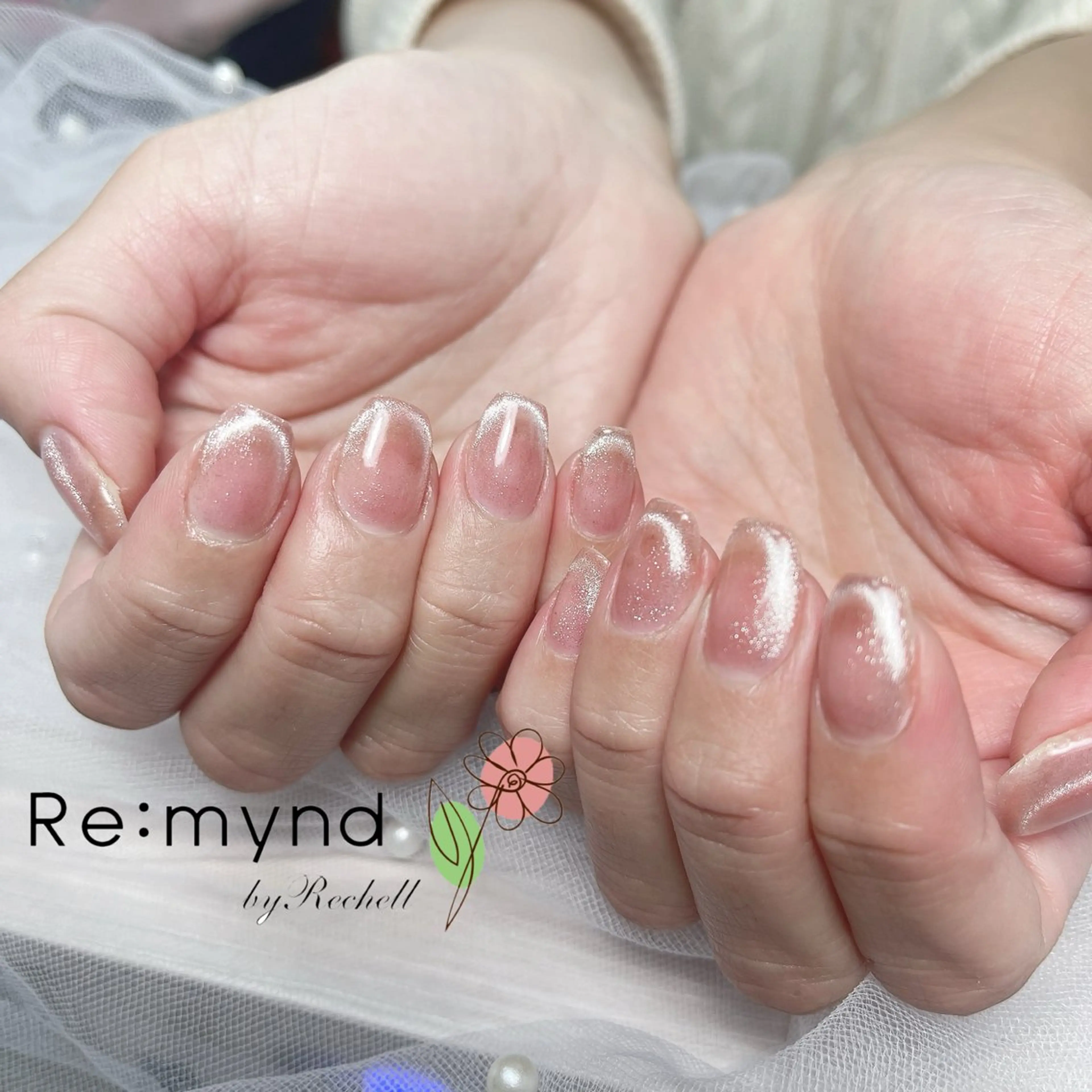 ネイル フレンチネイル マグネットネイル マグネットフレンチ Re:mynd リマインドのネイルデザイン