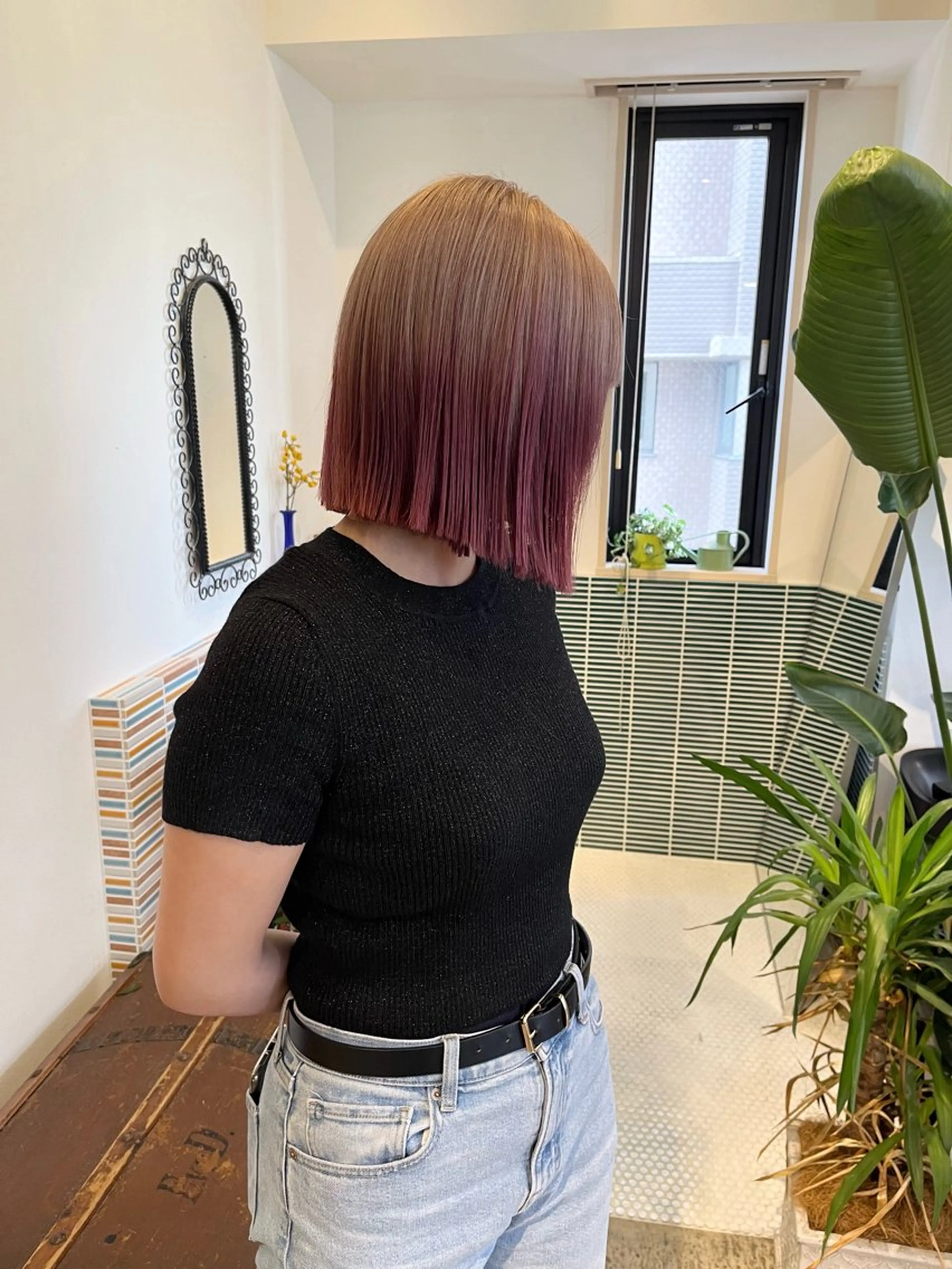 ミディアム カラー ブリーチ グラデーションカラー カット ヘアカラー トリートメント 🩷ハイトーン透明感 レイヤー🩷ユリカのヘアスタイル