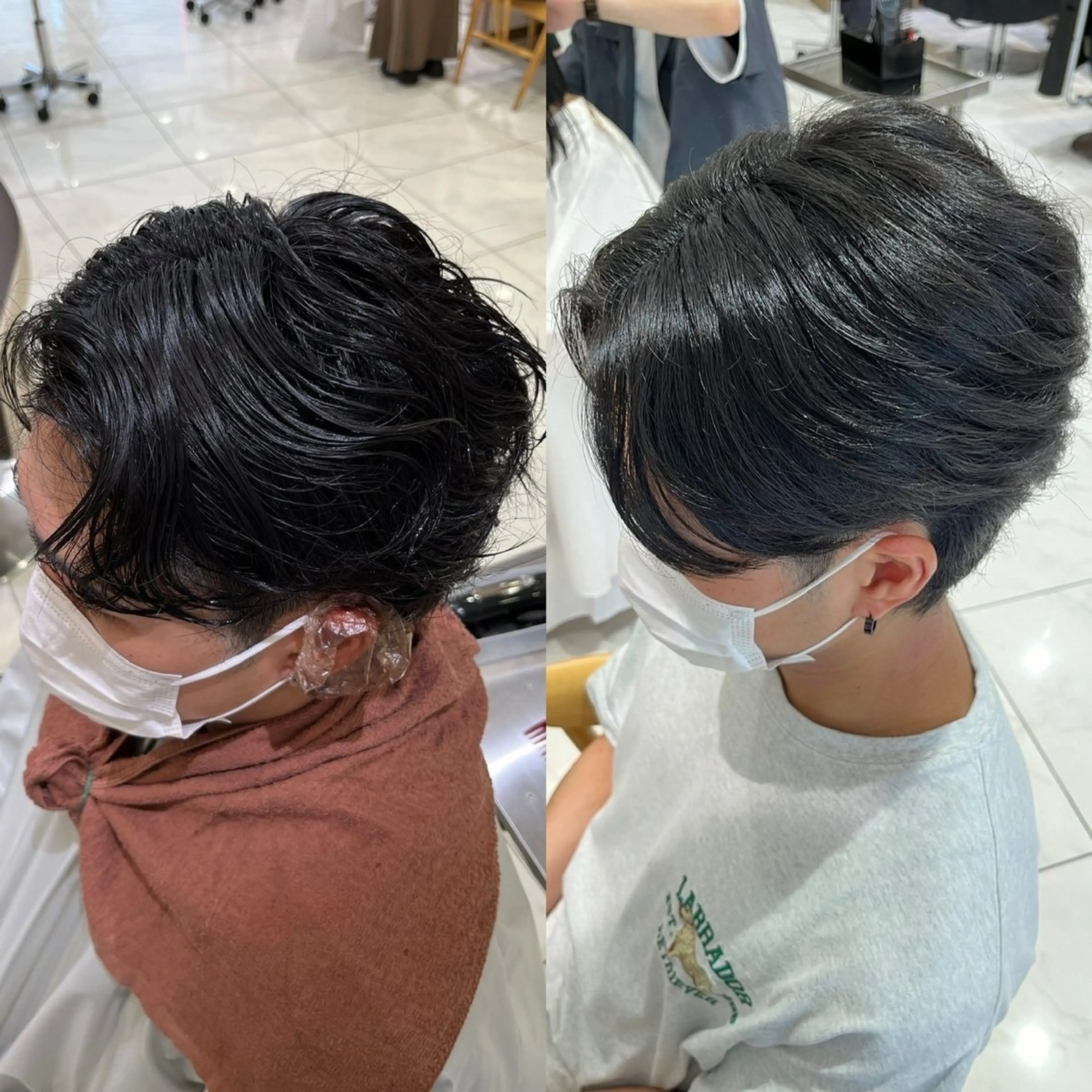 ショート パーマ メンズ カット 縮毛矯正 トリートメント メンズ毛流れ 縮毛特化/土屋丈のヘアスタイル