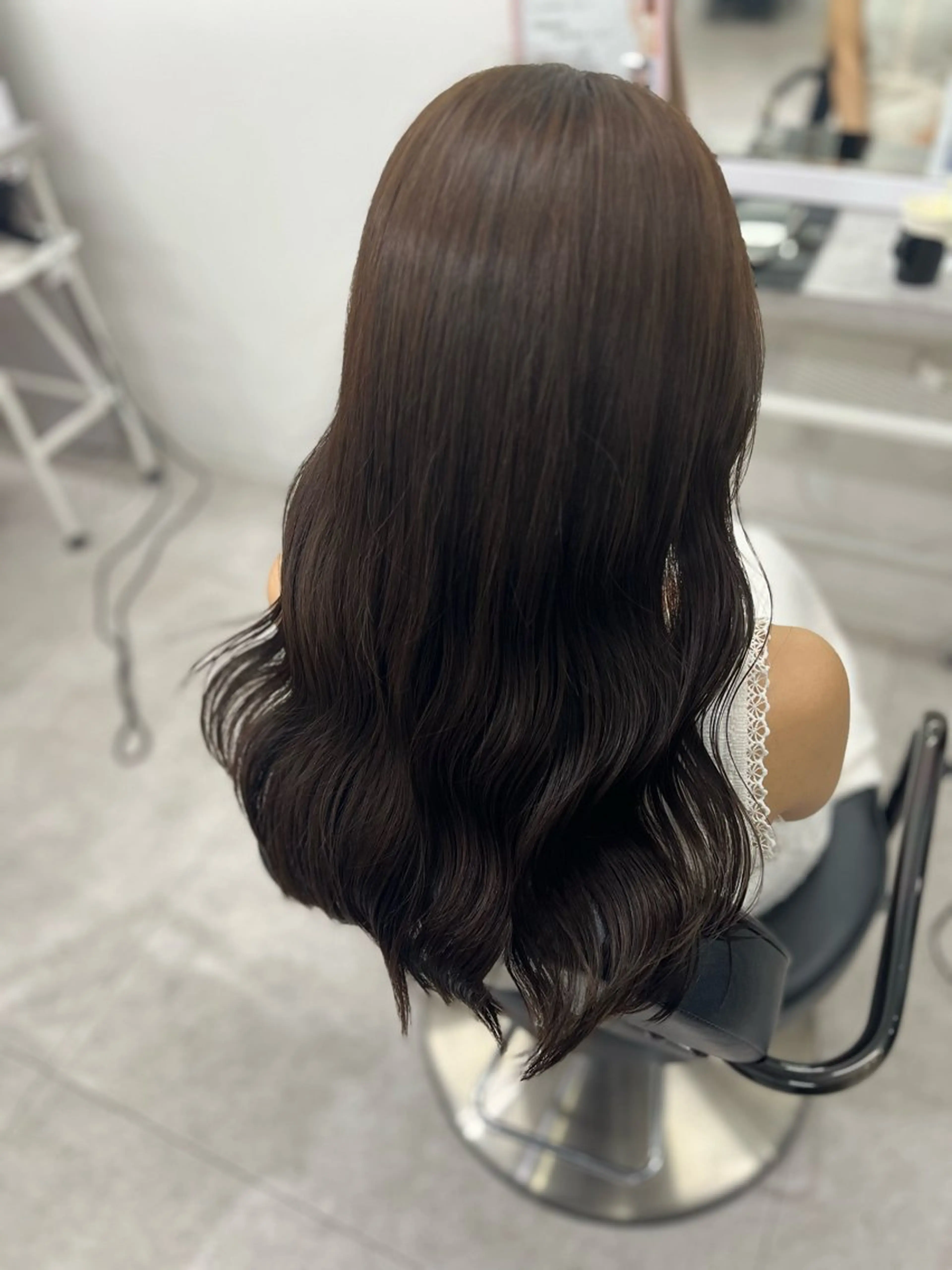 セミロング カラー ブラウンカラー ミルクティーブラウン カット ヘアカラー トリートメント 🫧ぷる艶カラー🫧 Yuubi🦩のヘアスタイル