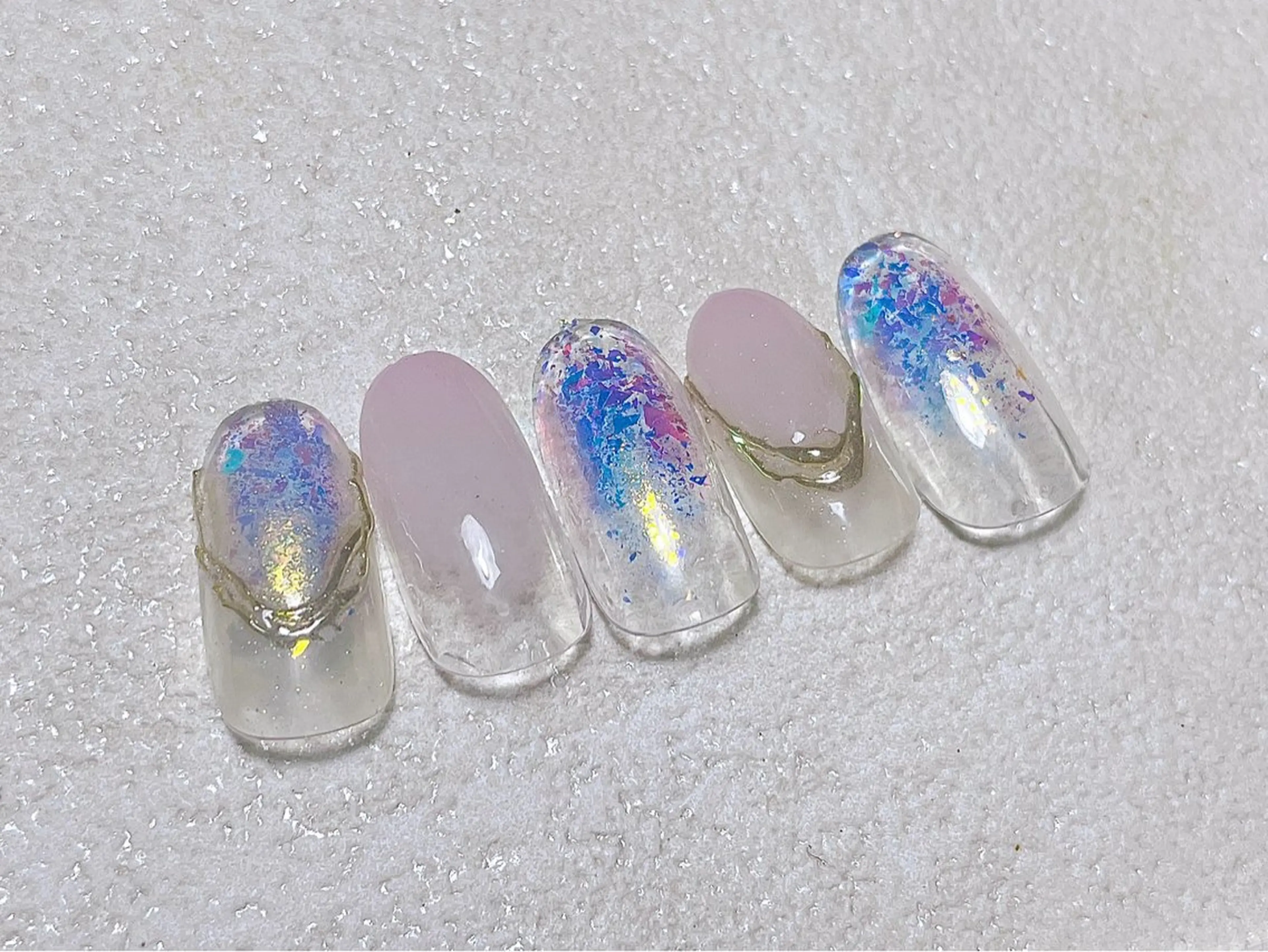 ネイル オーロラネイル 桜ネイル フラワーネイル フットネイル フレンチネイル ハンドネイル mogunail &blowのネイルデザイン