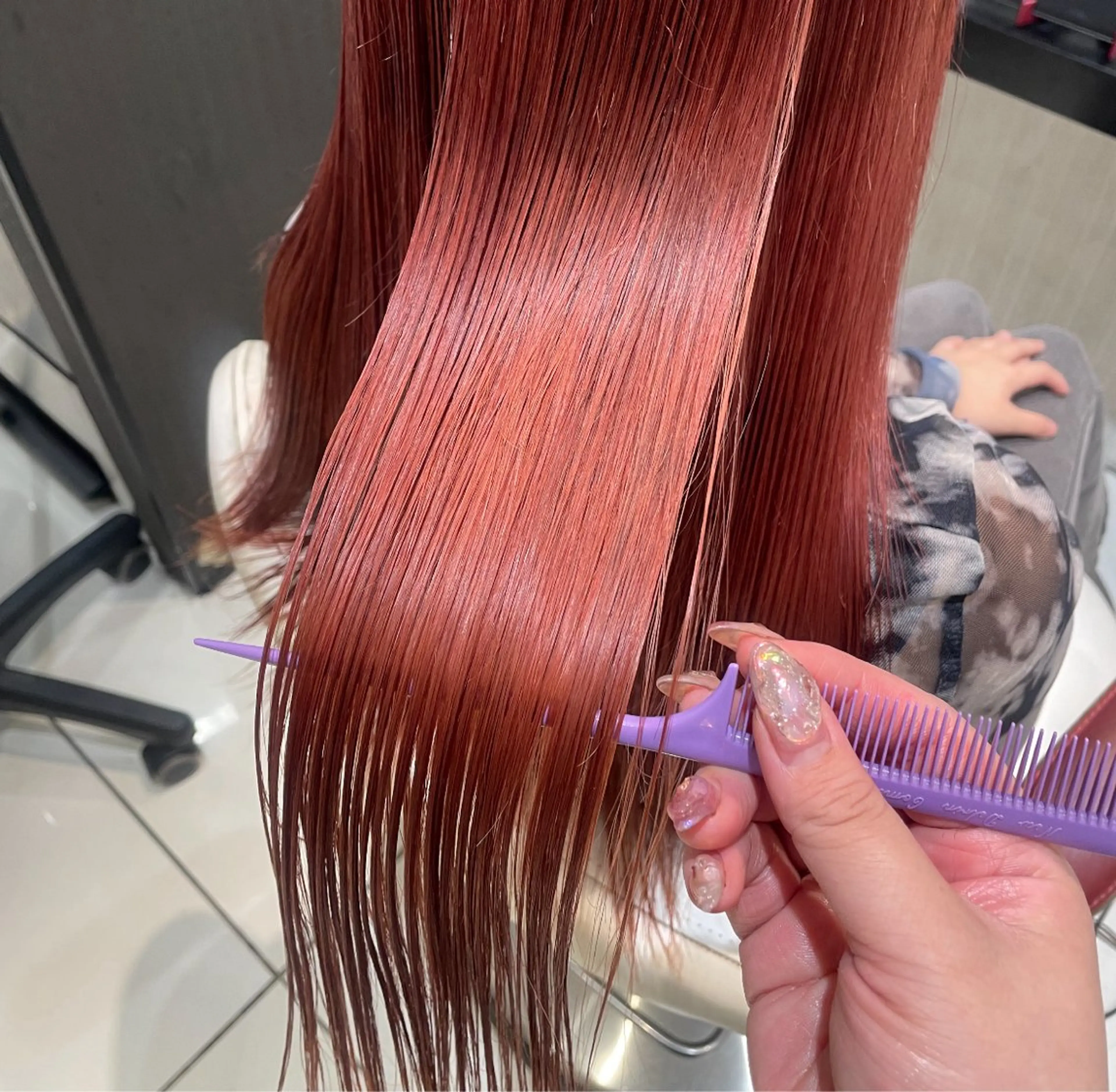 ロング カラー ヘアカラー トリートメント 💞暖色カラー 💞risaのヘアスタイル