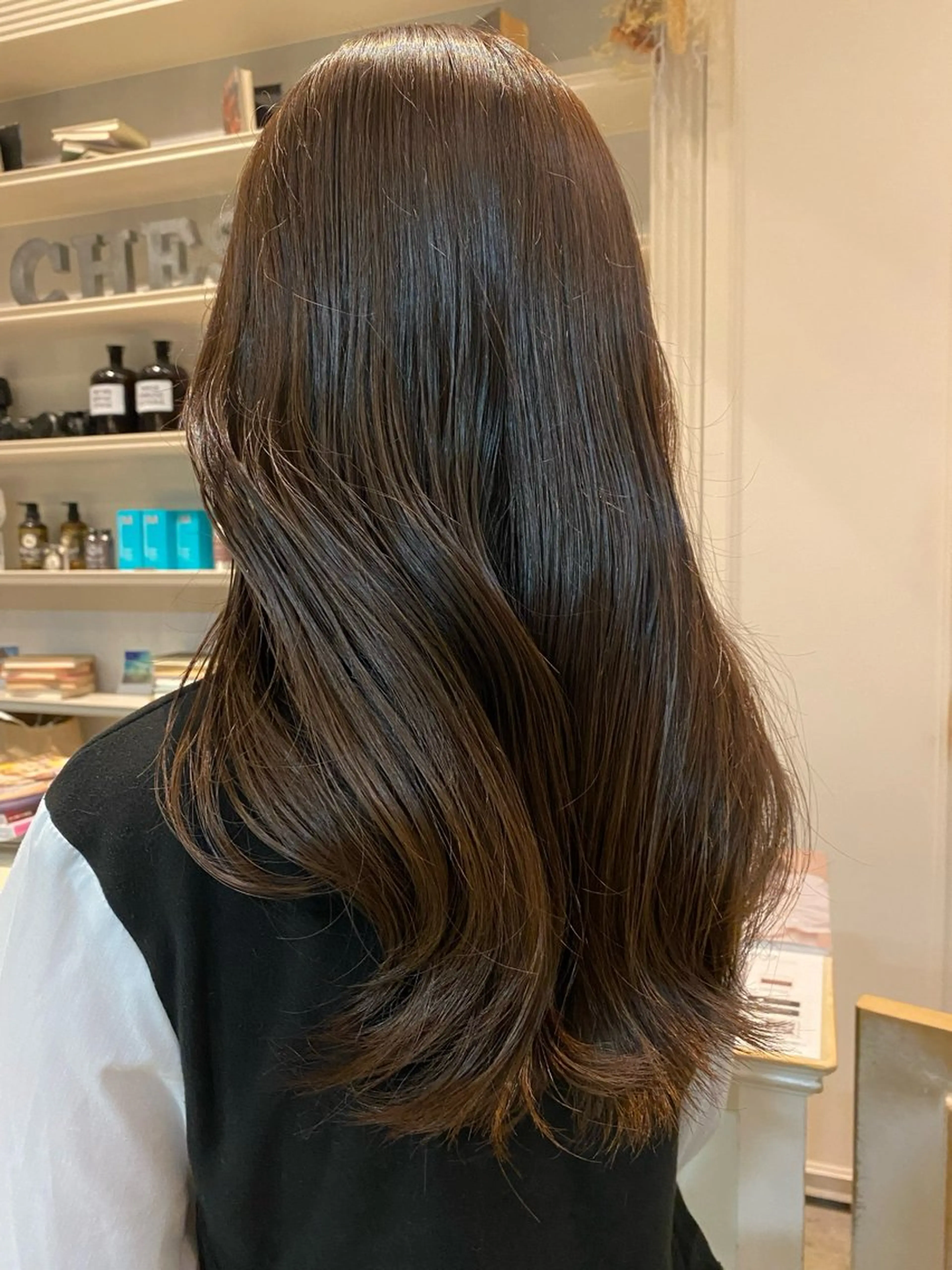 ミディアム カラー パーマ カット ヘアカラー パーマ 宮内大輔 /髪質改善/艶カラーのヘアスタイル