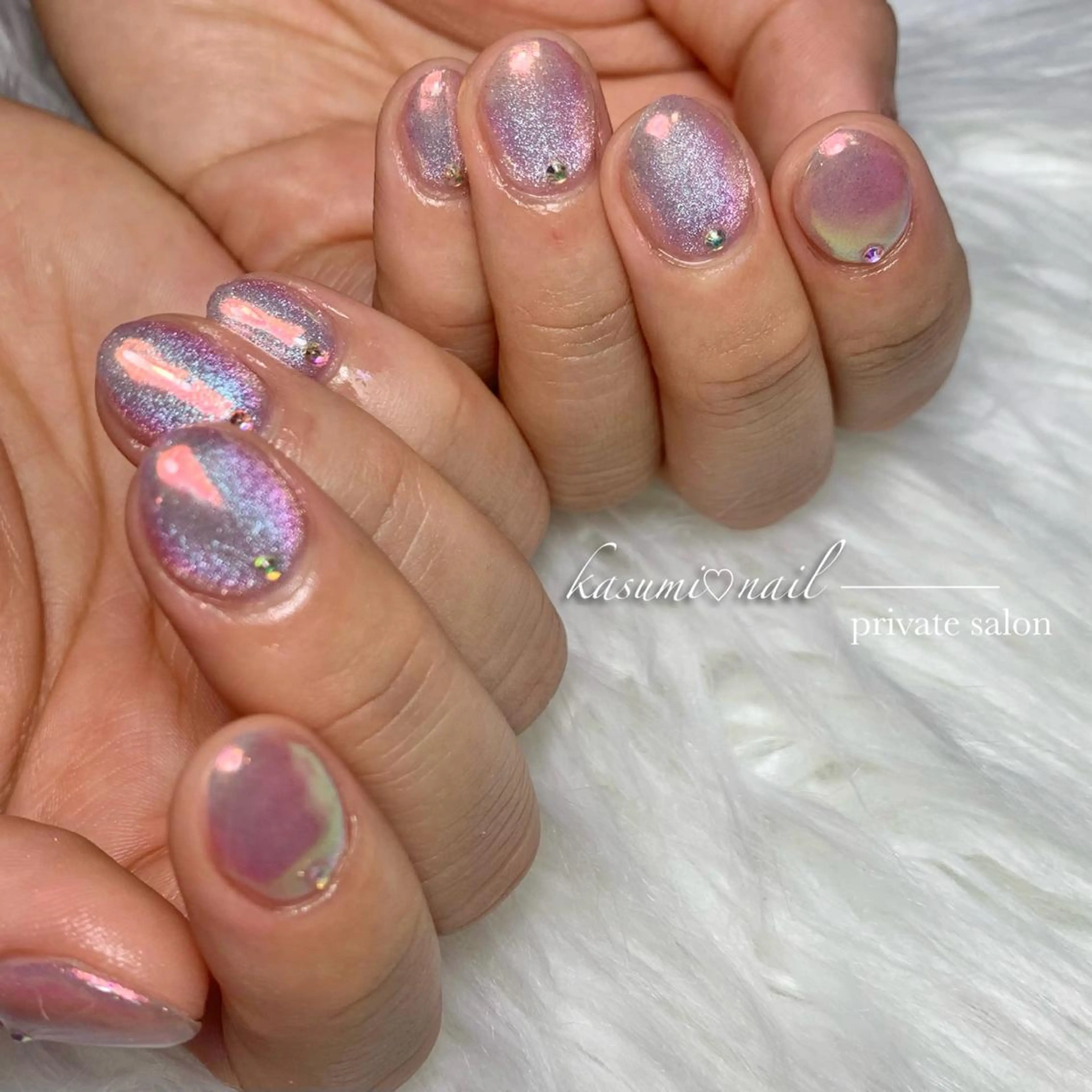 ネイル アートネイル フットネイル フレンチネイル ロングネイル マグネットネイル KASUMI♡ Nailのネイルデザイン