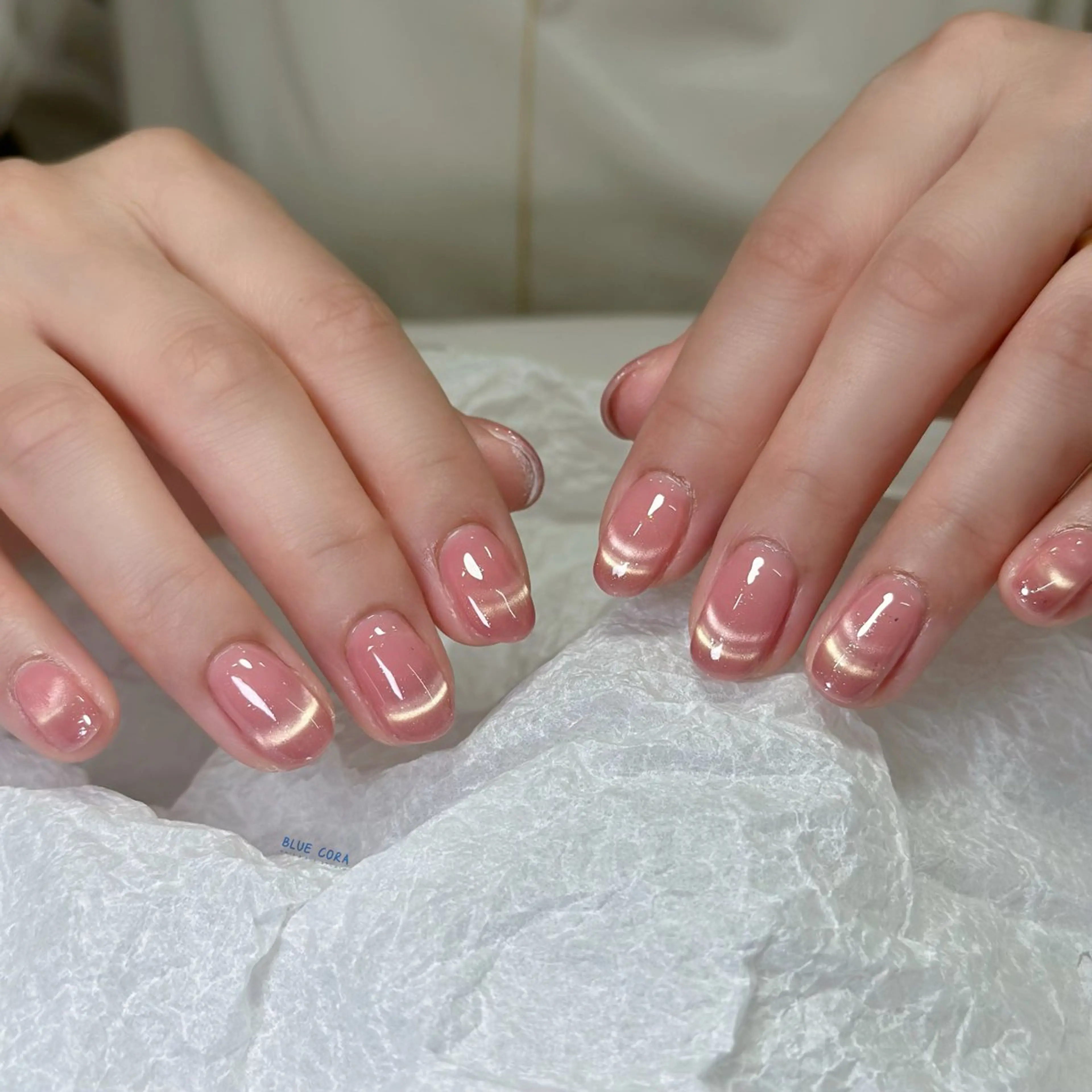 ネイル クリアネイル マグネットネイル ハンドネイル ハンドケア BLUE CORAのネイルデザイン