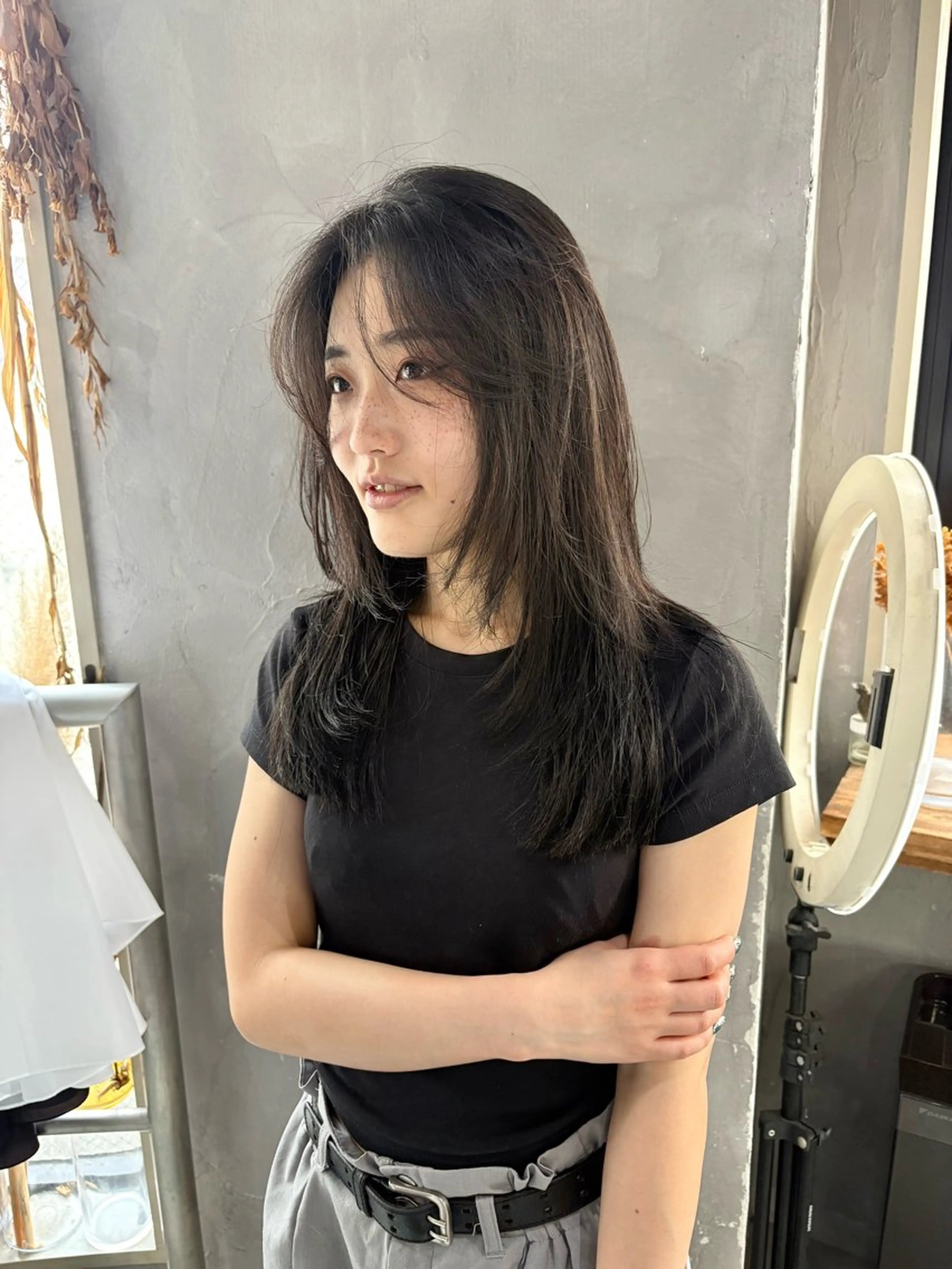 ロング カラー カット ヘアカラー すぎもと さき⚡️ レイヤー・*パーマのヘアスタイル