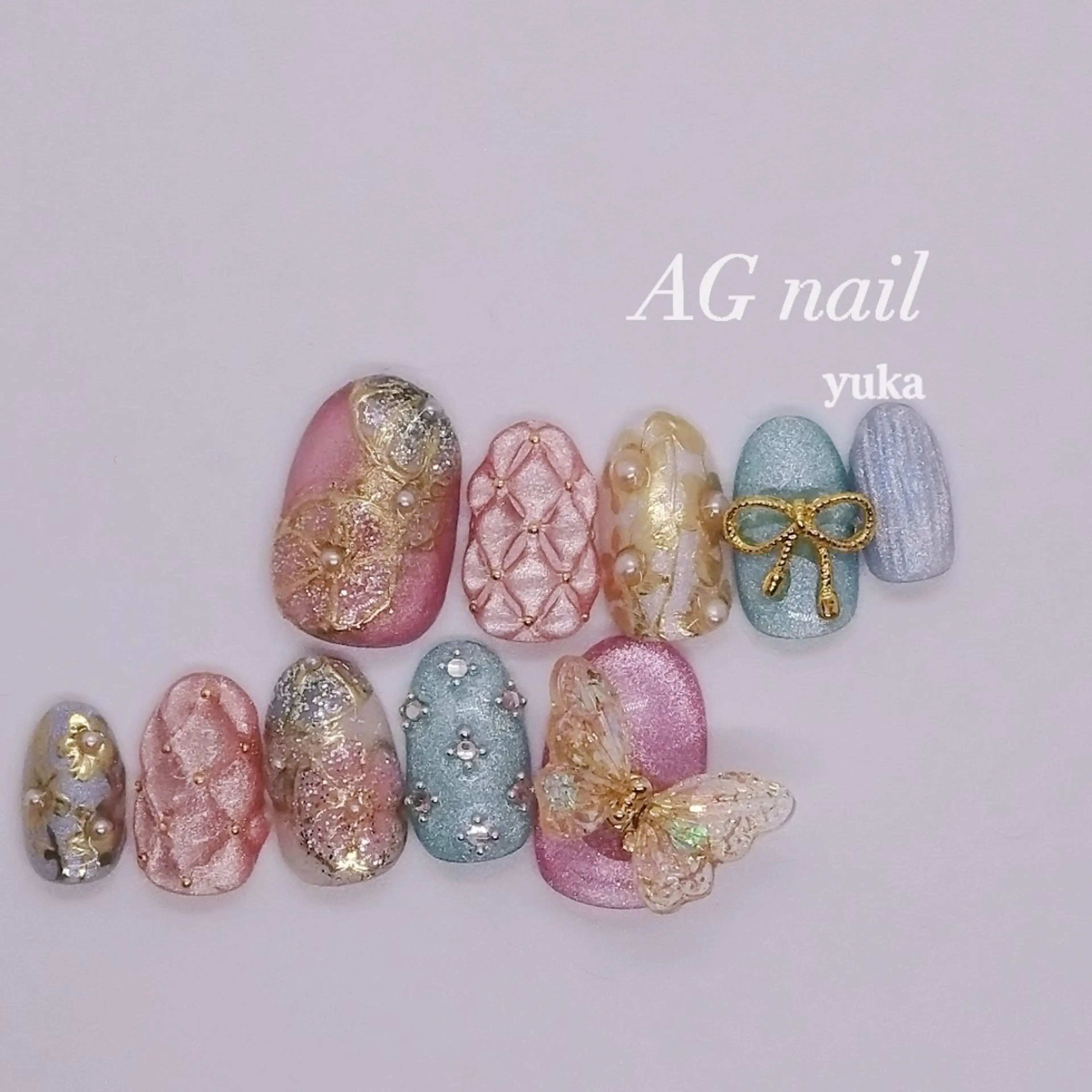 ネイル 成人式 ネイルチップ その他(ネイル) AGnail 富永  /オフ込みフィルインのネイルデザイン