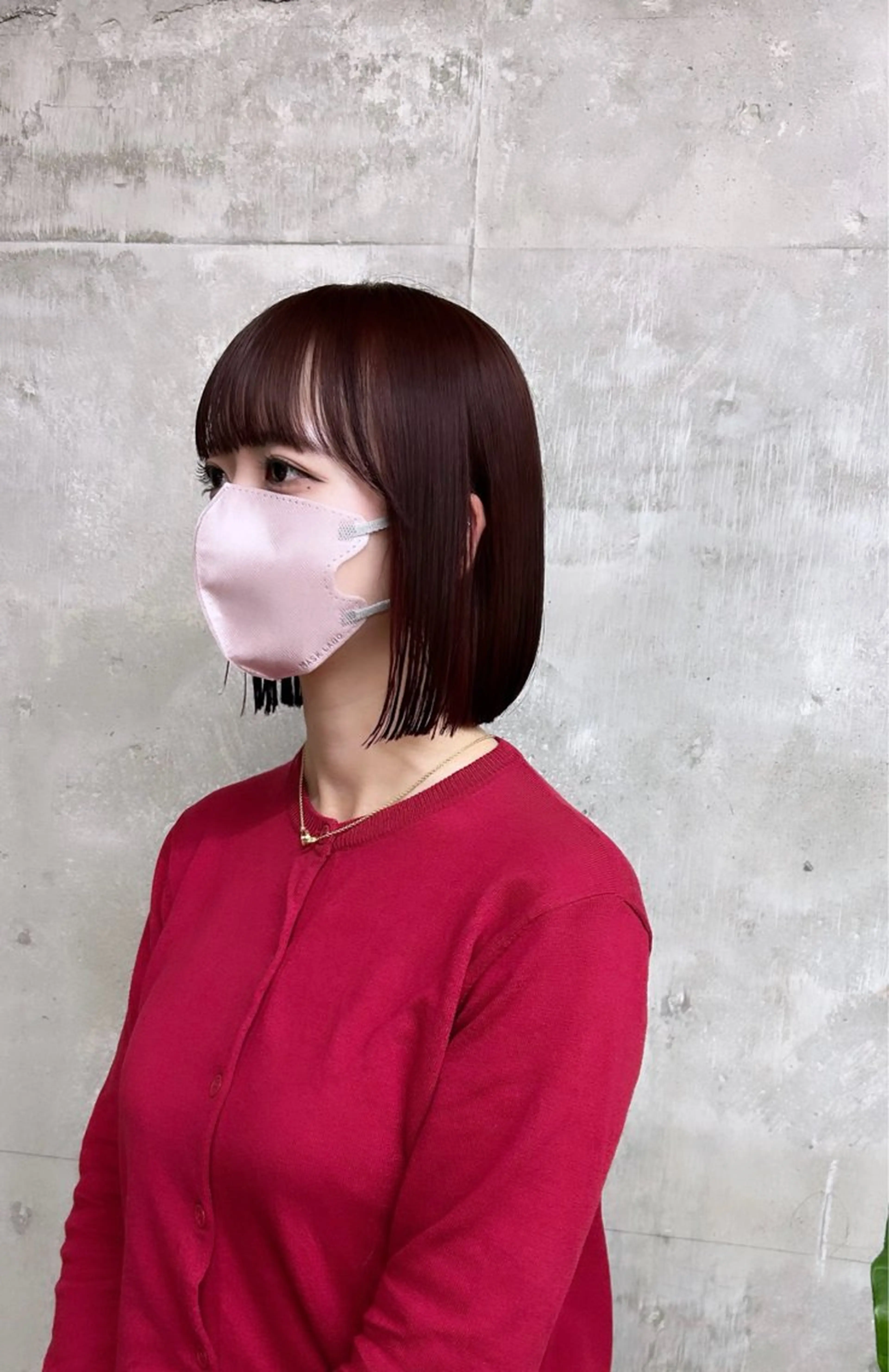 ショート カラー ブリーチ 透明感カラー ブリーチなしカラー レッドカラー ボブ 髪質改善カラー🦋 レイヤー/ナカネのヘアスタイル