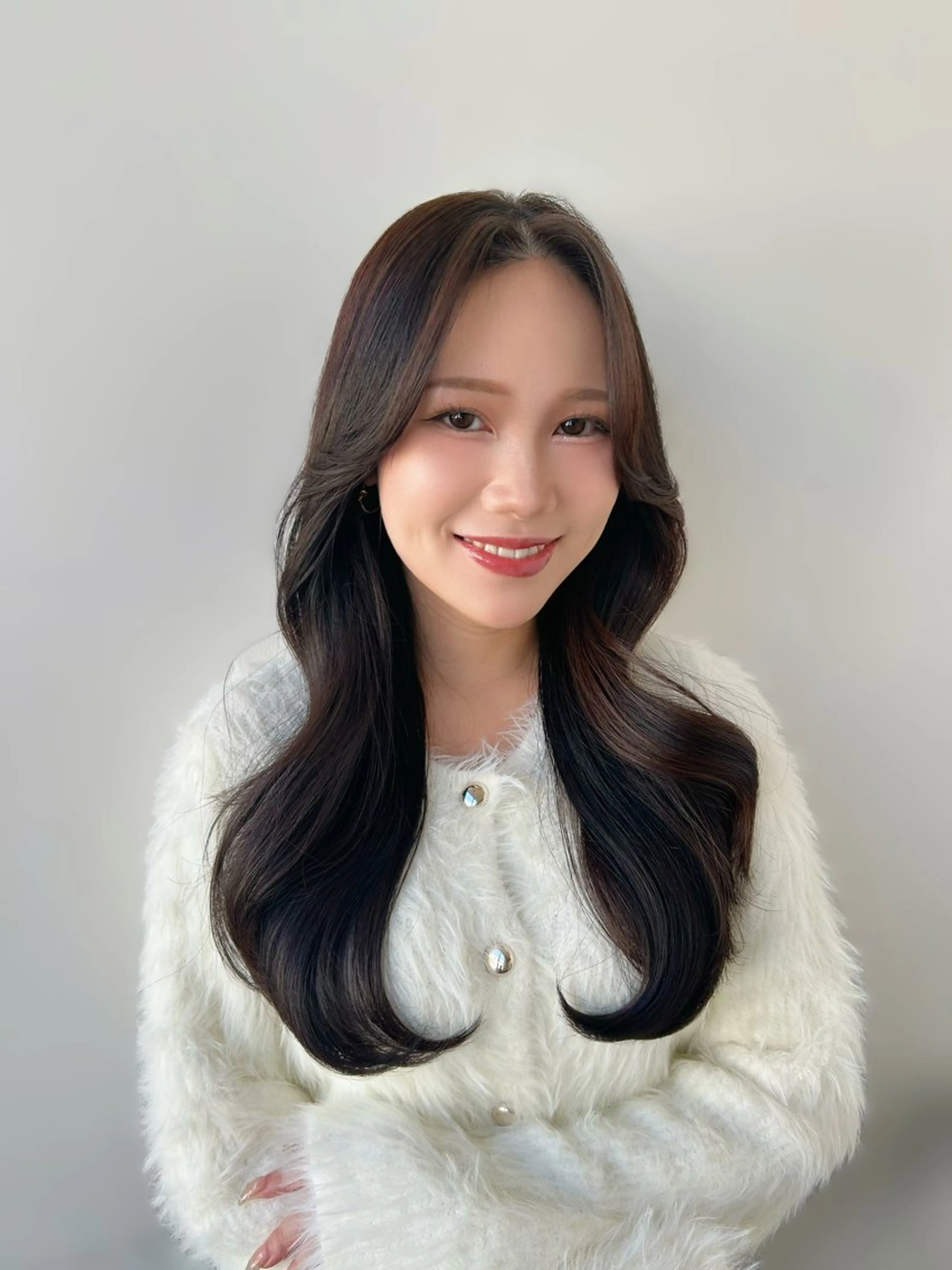 ロング カット ヘアカラー トリートメント 🎀大竹美侑／顔まわ りカット／レイヤーのヘアスタイル