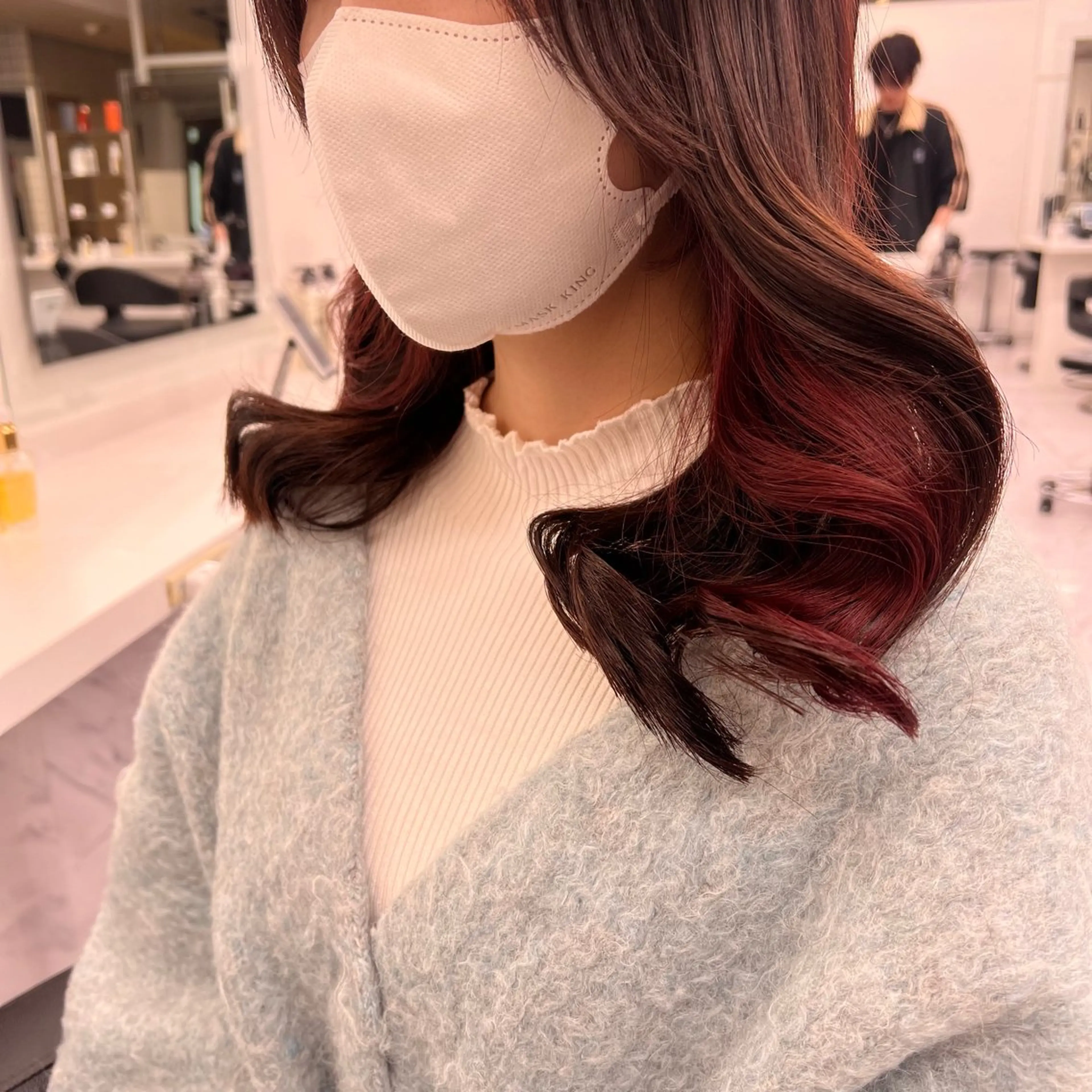 ミディアム カラー 💖札幌カラー 指名No.1💖玲奈のヘアスタイル