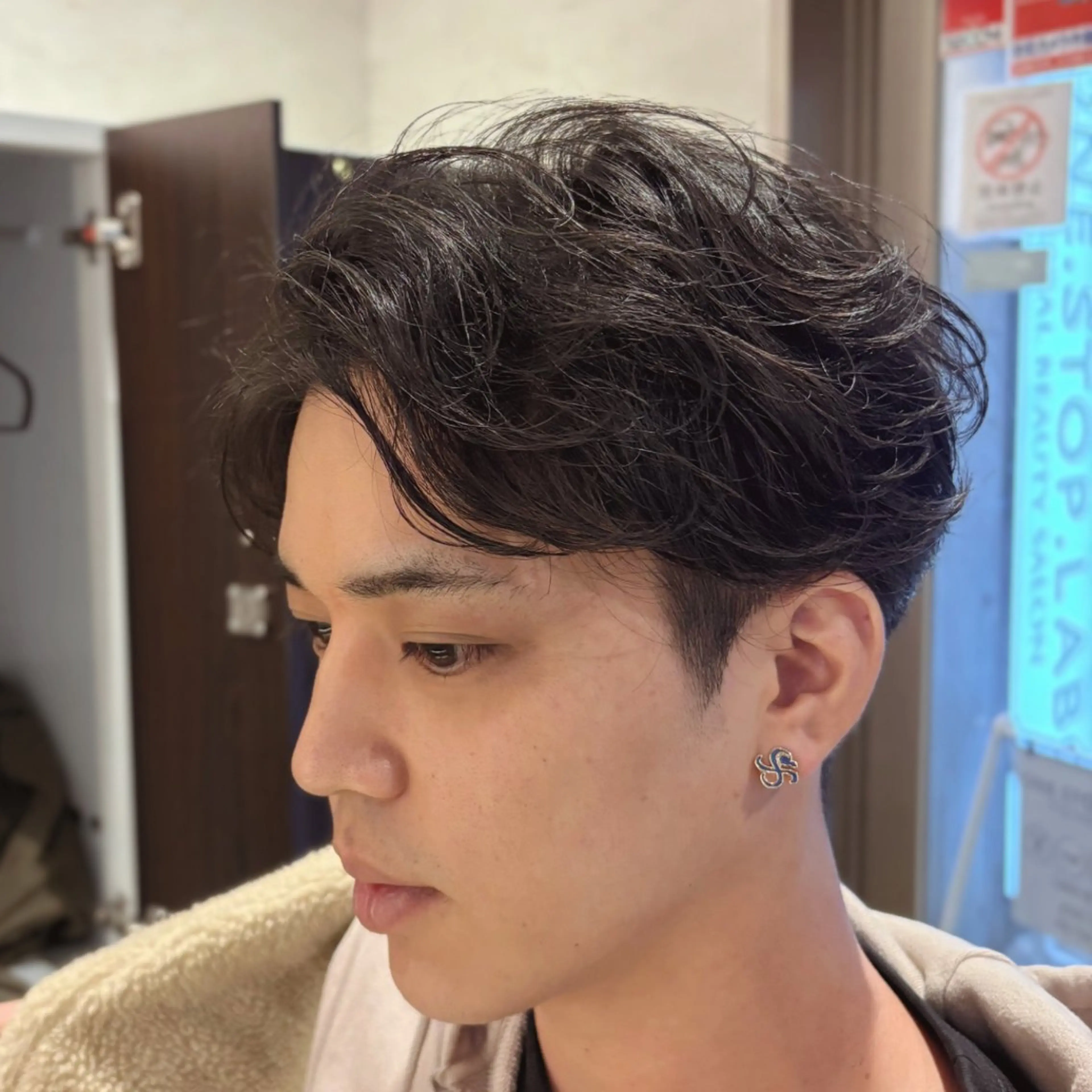 ショート カット パーマ ONE.STOP. LABO/メンズのヘアスタイル