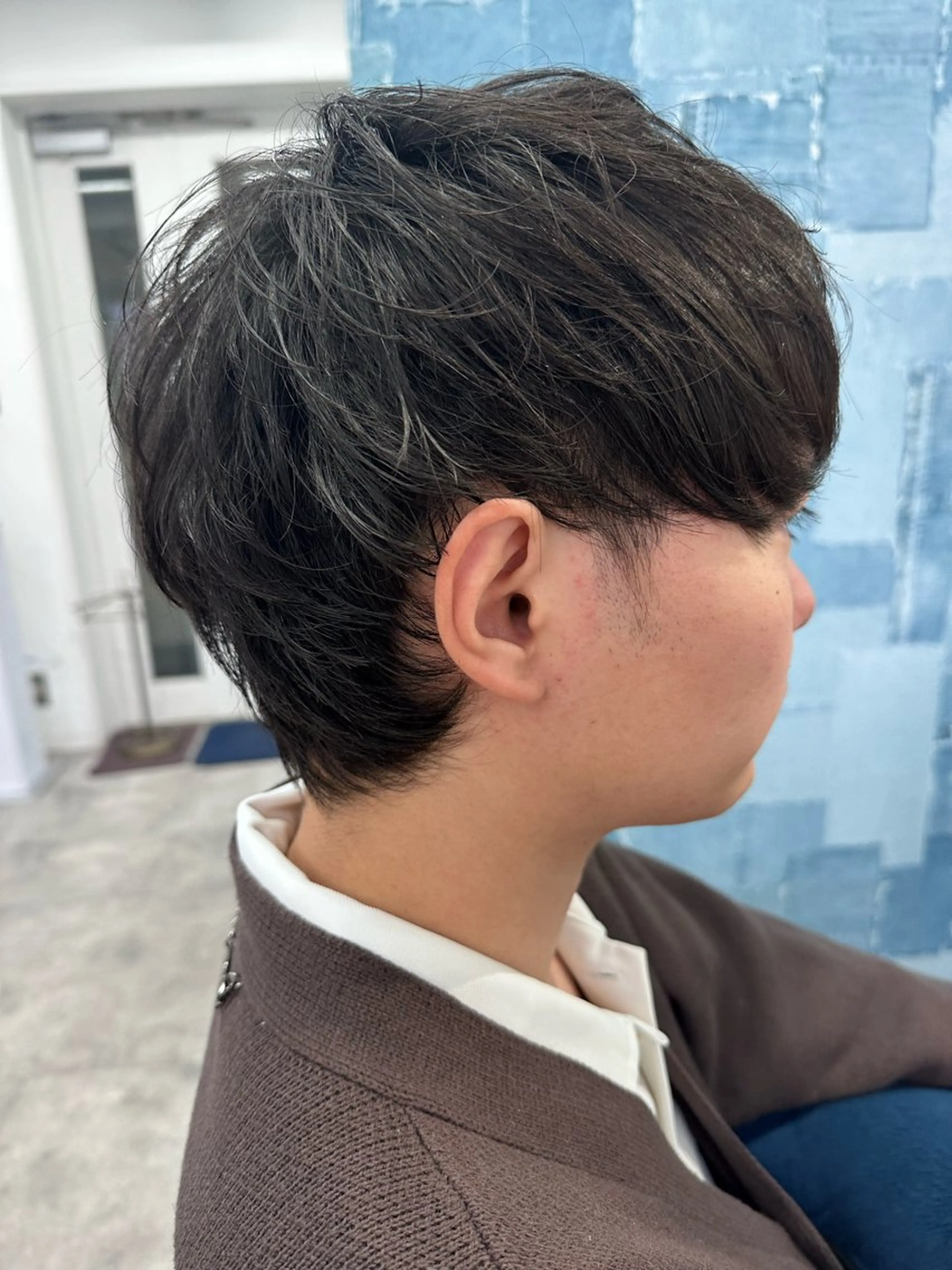 メンズ マッシュ メンズパーマ メンズウルフカット ウルフカット カット Noyヨシモト ヒロトのヘアスタイル