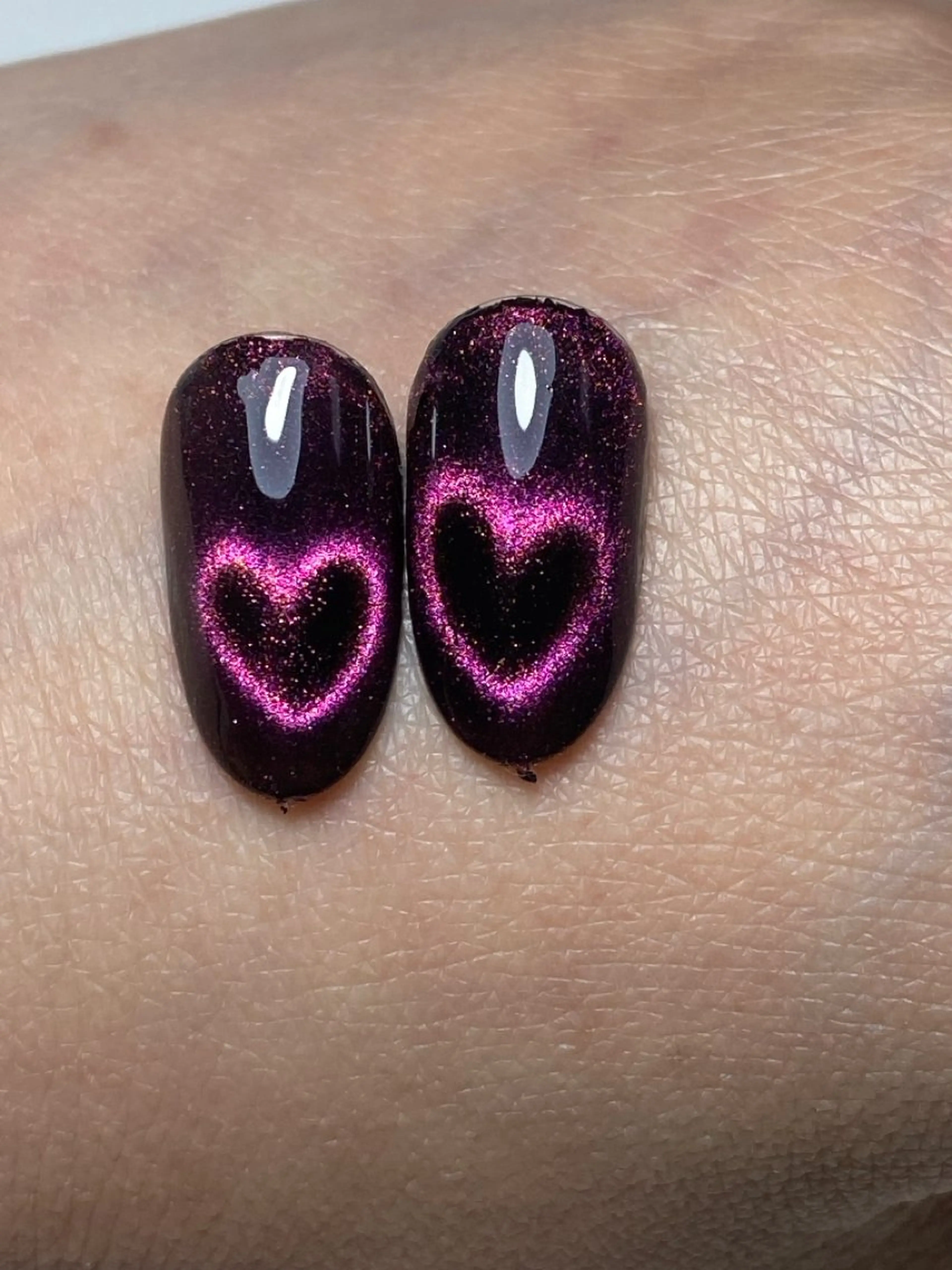 ネイル ハート マグネットネイル ハンドネイル 小林 凛のネイルデザイン