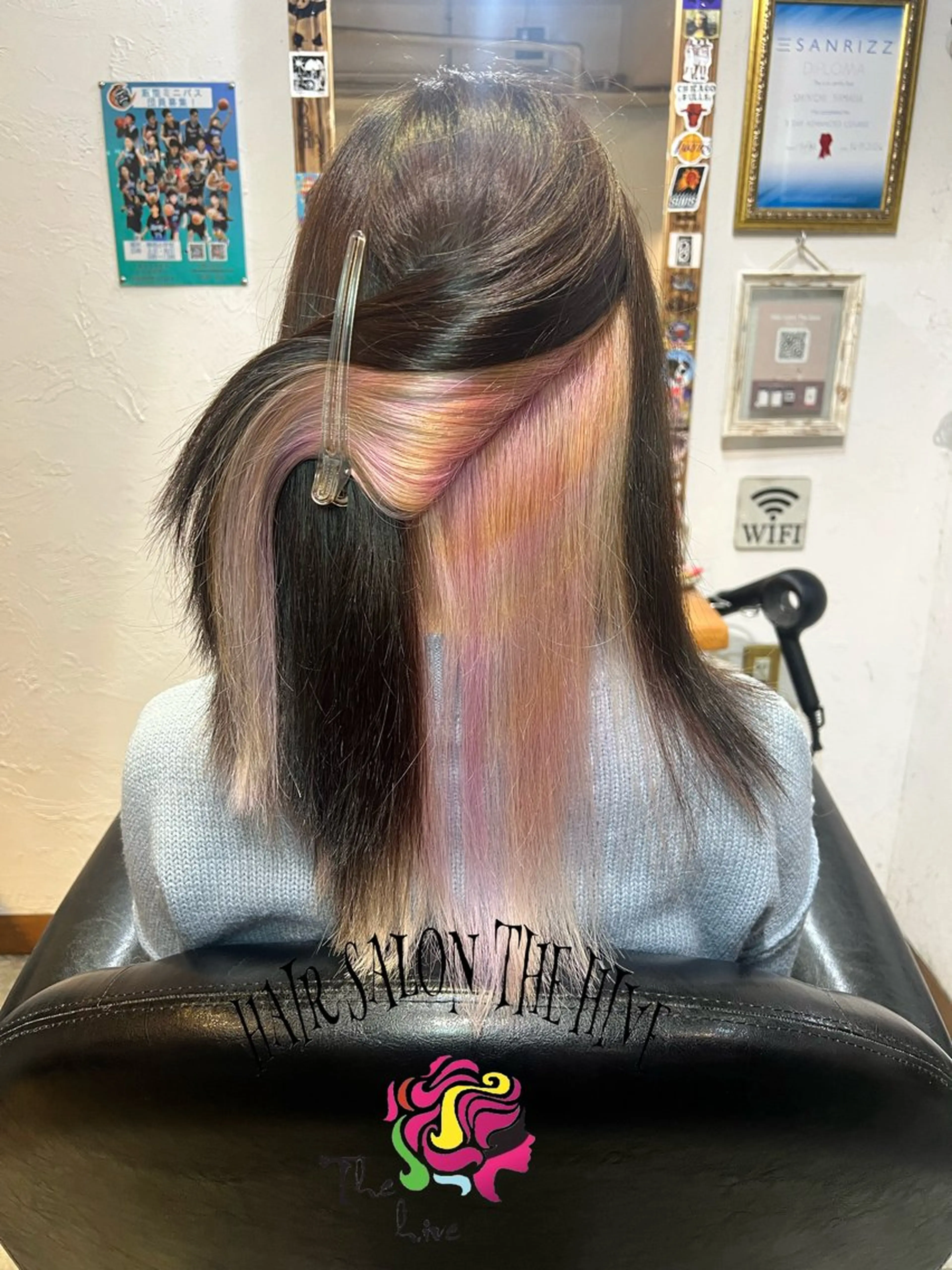 ロング カラー カット ヘアカラー Hair salon The  hiveのヘアスタイル