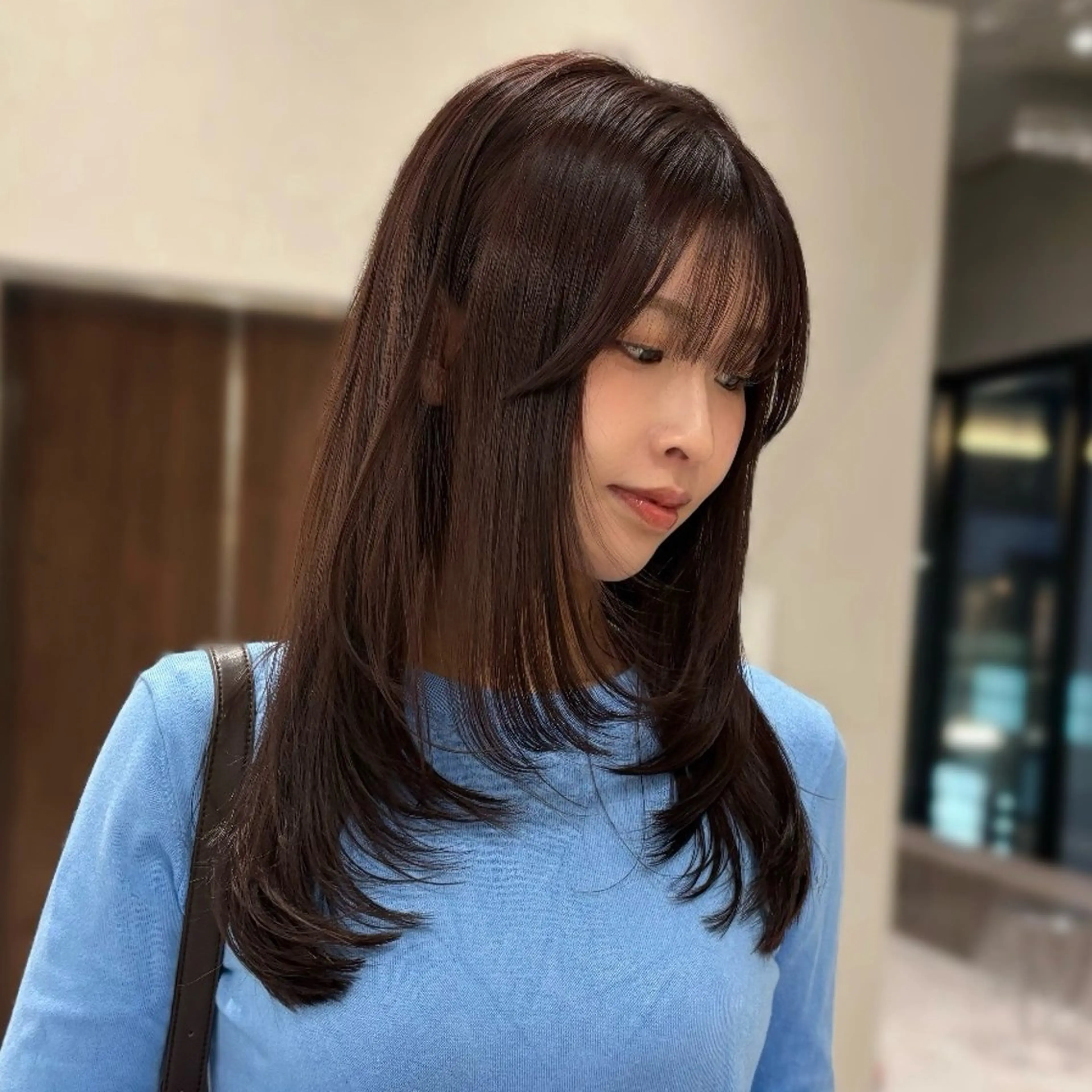 ロング カラー レイヤーカット カット ヘアカラー トリートメント ナツミ/透明感カラー /酸性縮毛矯正のヘアスタイル