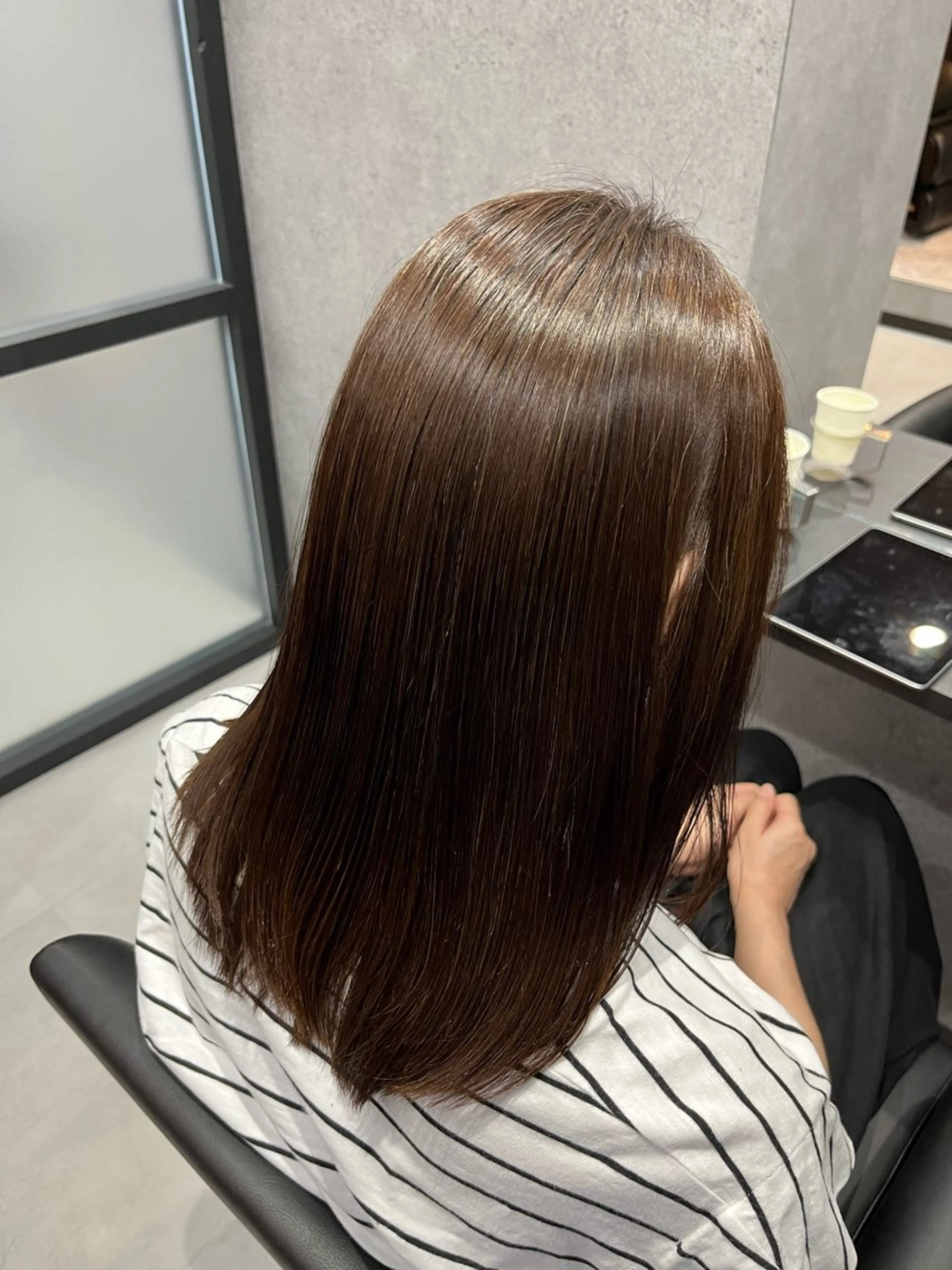 ショート カット 縮毛矯正 トリートメント 艶髪カラー😊 西久保光✂️のヘアスタイル