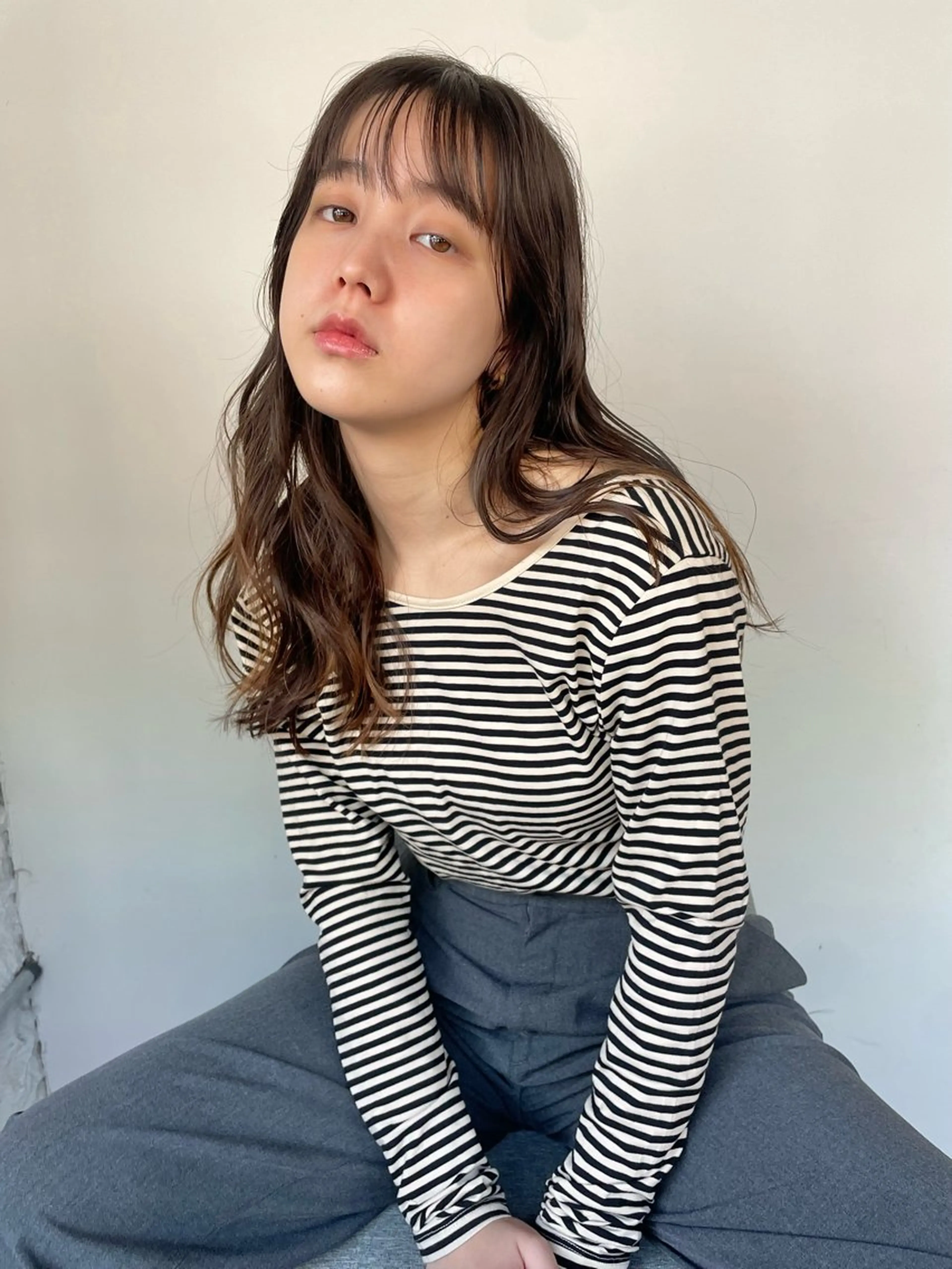 セミロング カラー パーマ カット ヘアカラー パーマ トリートメント 🩰オリーブ/ ベージュ松本咲花🩰のヘアスタイル