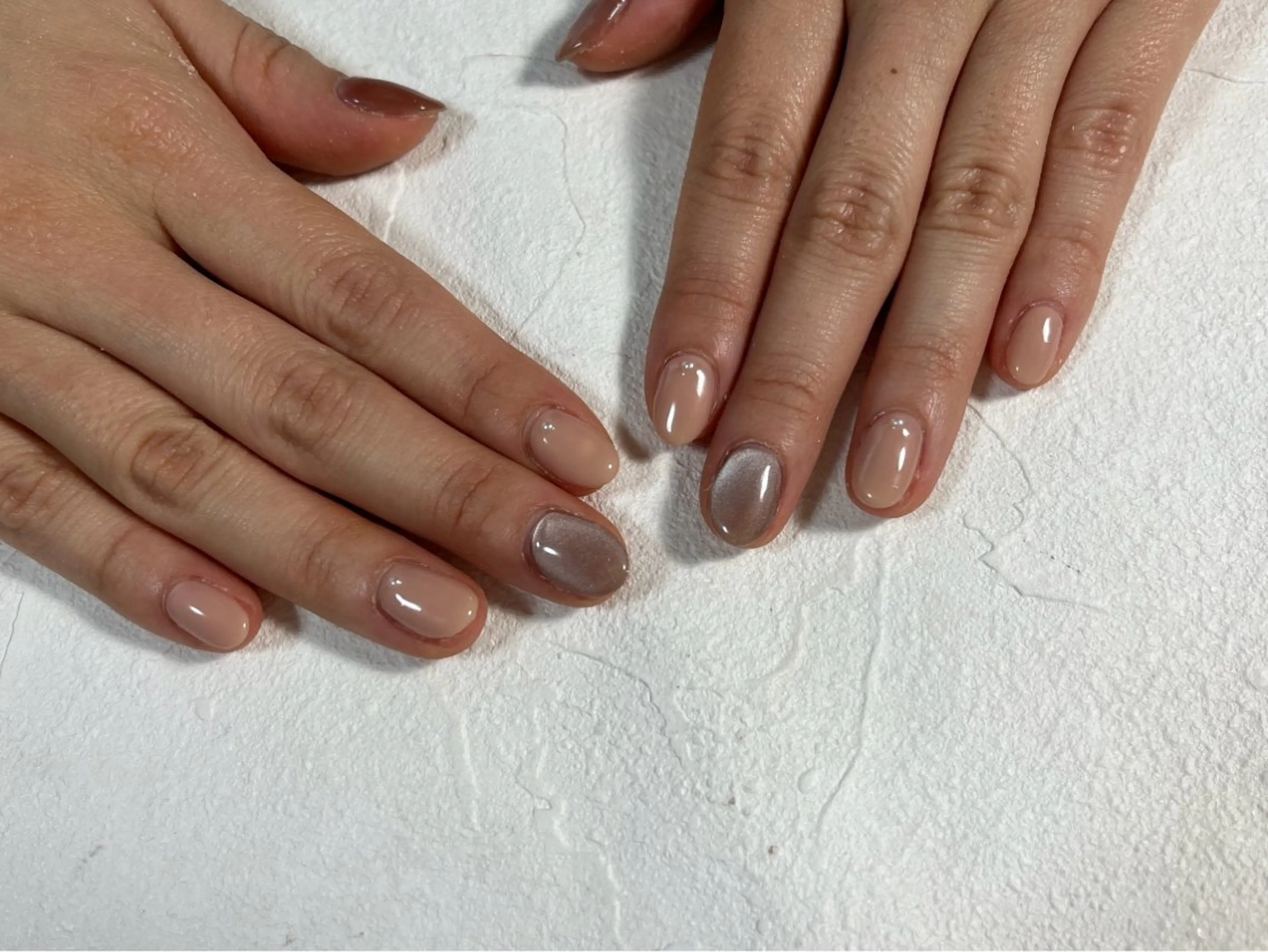 ネイル オーロラネイル フットネイル フレンチネイル ジェルネイル 韓国ネイル ハンドネイル kiki nail たまプラーザのネイルデザイン