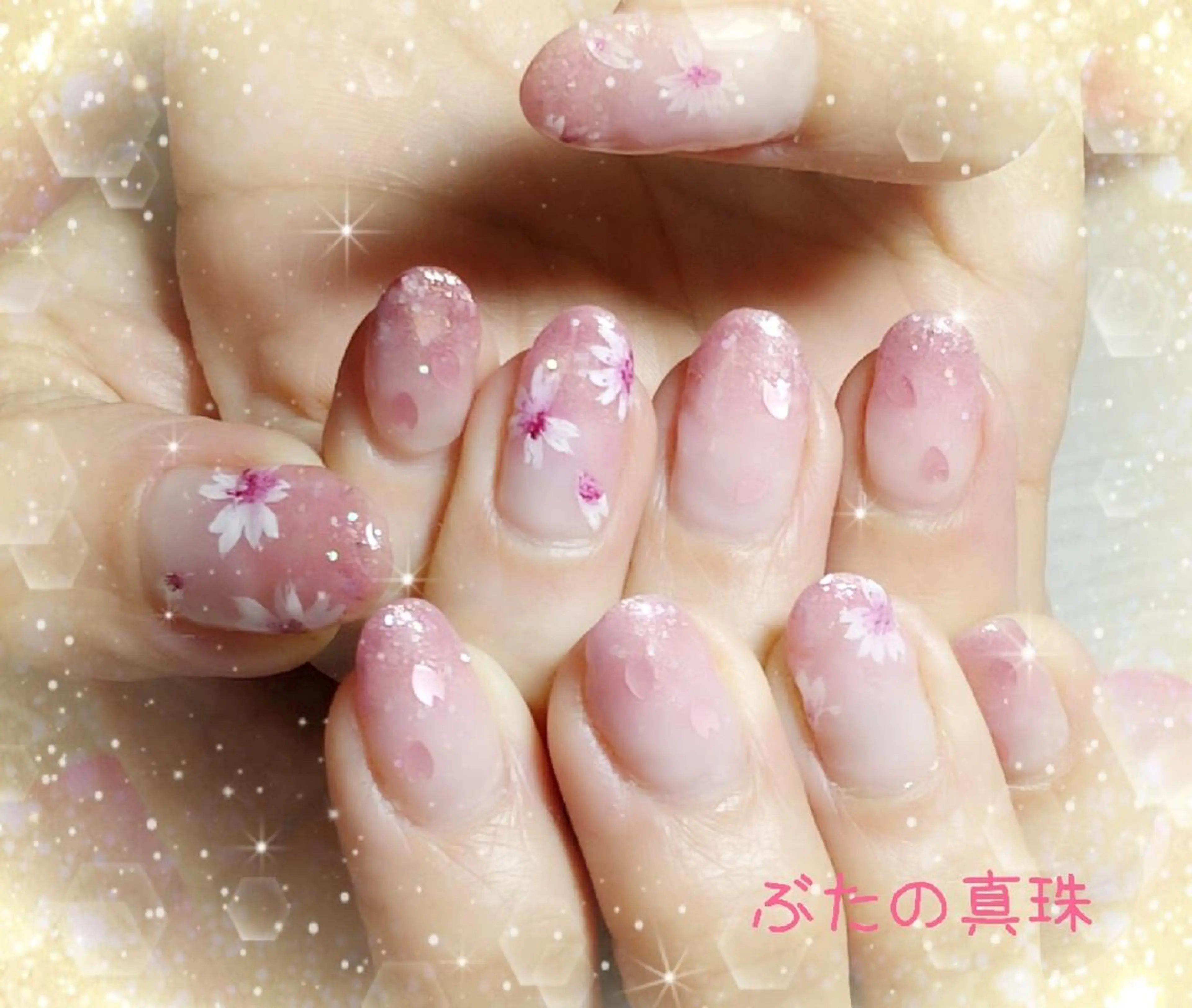 ネイル 桜ネイル ハンドネイル 林 珠里のネイルデザイン