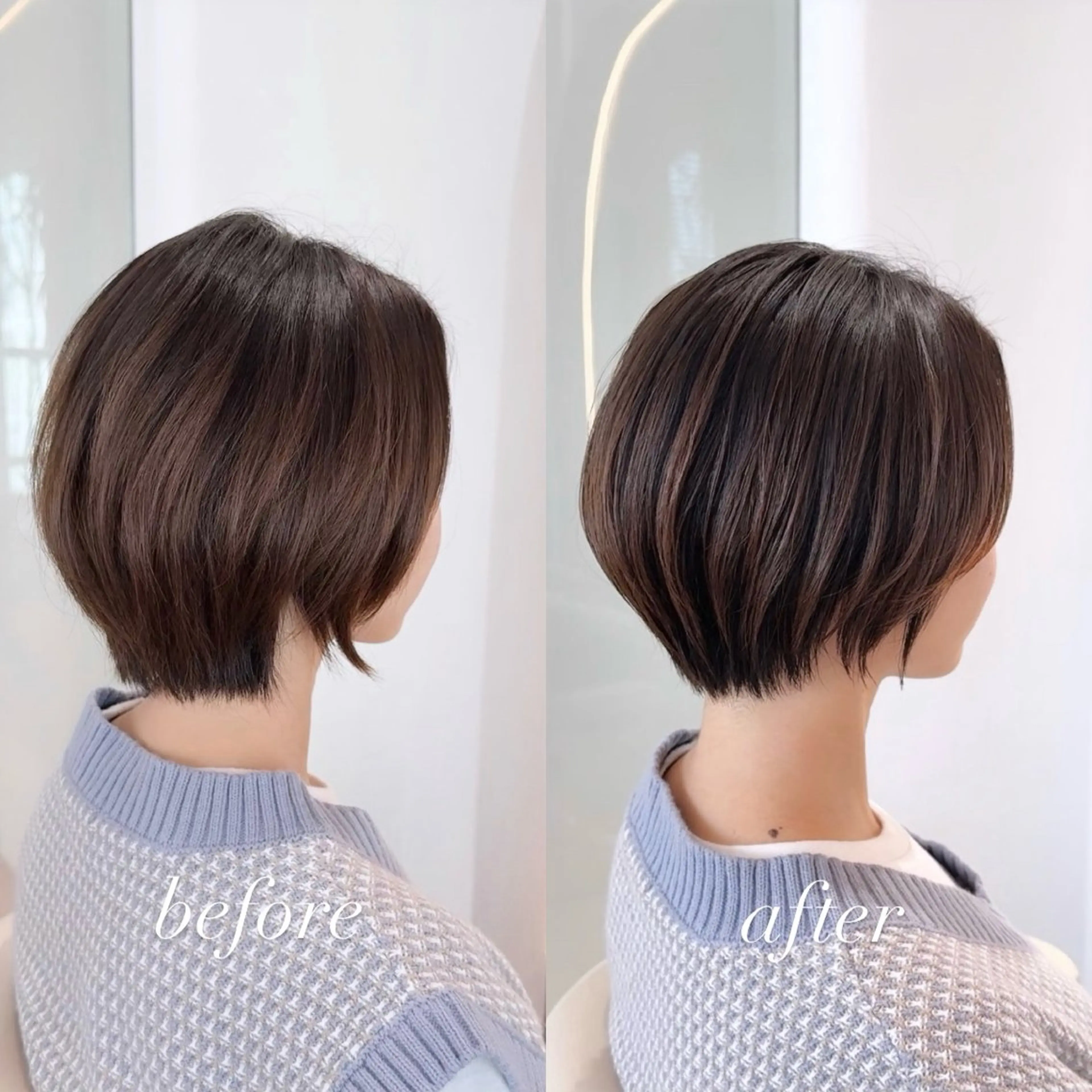 ショート カラー カット ヘアカラー トリートメント 田中航平/渋谷ボブ/ レイヤーボブのヘアスタイル