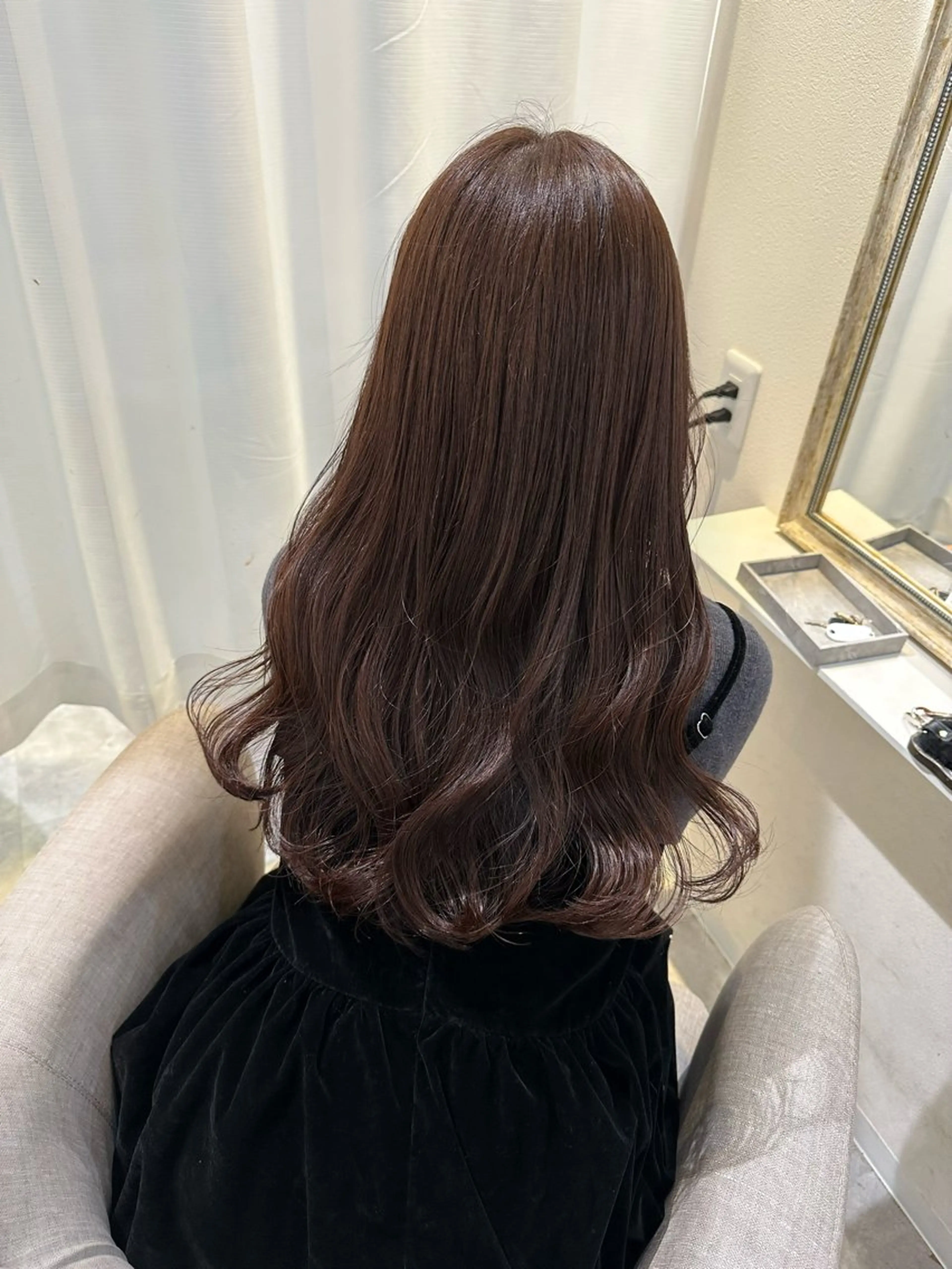 ロング カラー カット ヘアカラー Rinka/梅田/ 透け感カラー🤎のヘアスタイル