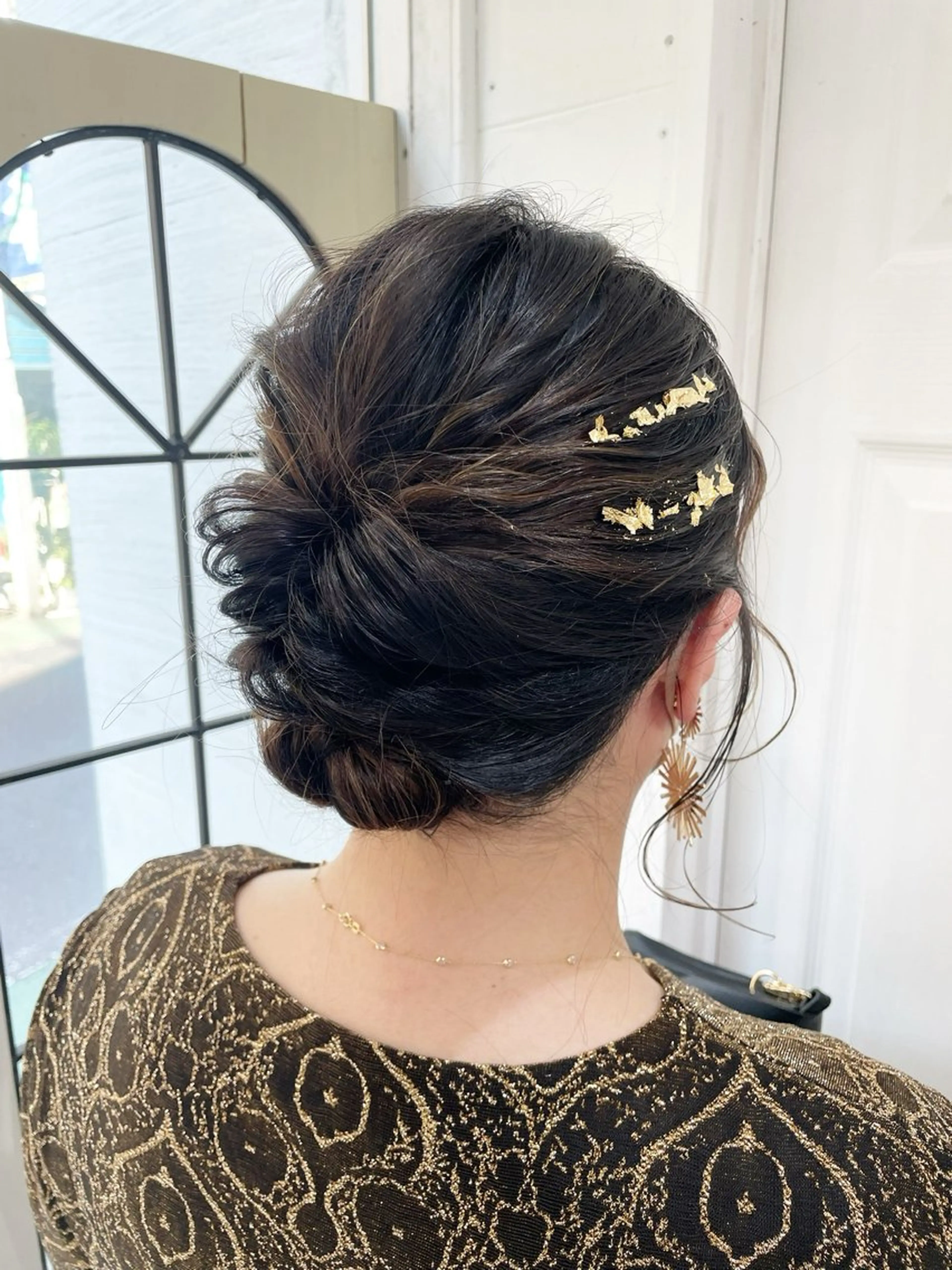 セミロング ヘアアレンジ 結婚式・ブライダル 中目黒✂︎店長✂︎ TOMOHIROのヘアスタイル