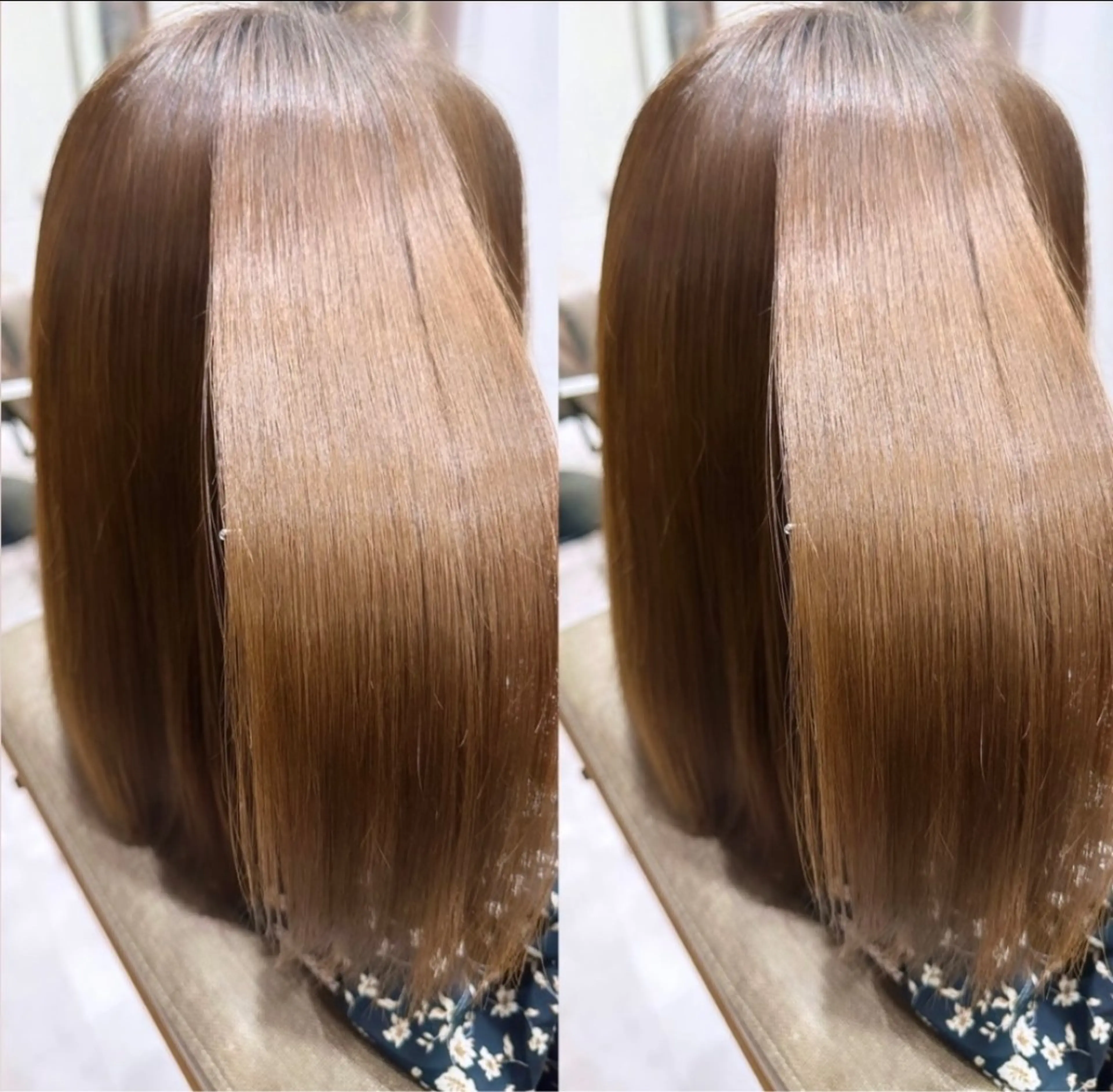 ミディアム カット ヘアカラー 縮毛矯正 トリートメント 名古屋/髪質改善/ 透明感SHIZUKAのヘアスタイル