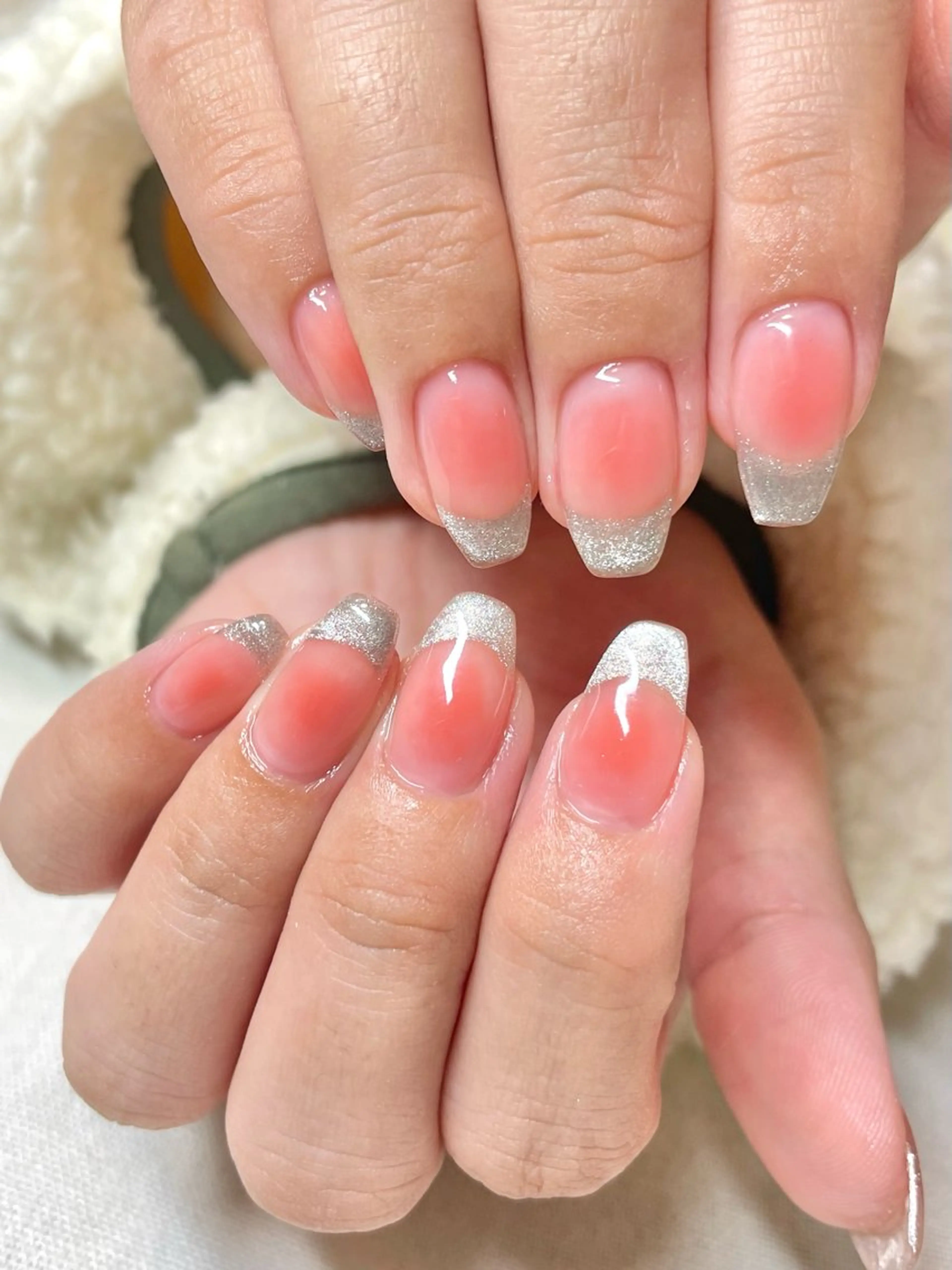 ネイル チークネイル フレンチネイル 韓国ネイル ハンドネイル nail salon Cottonのネイルデザイン