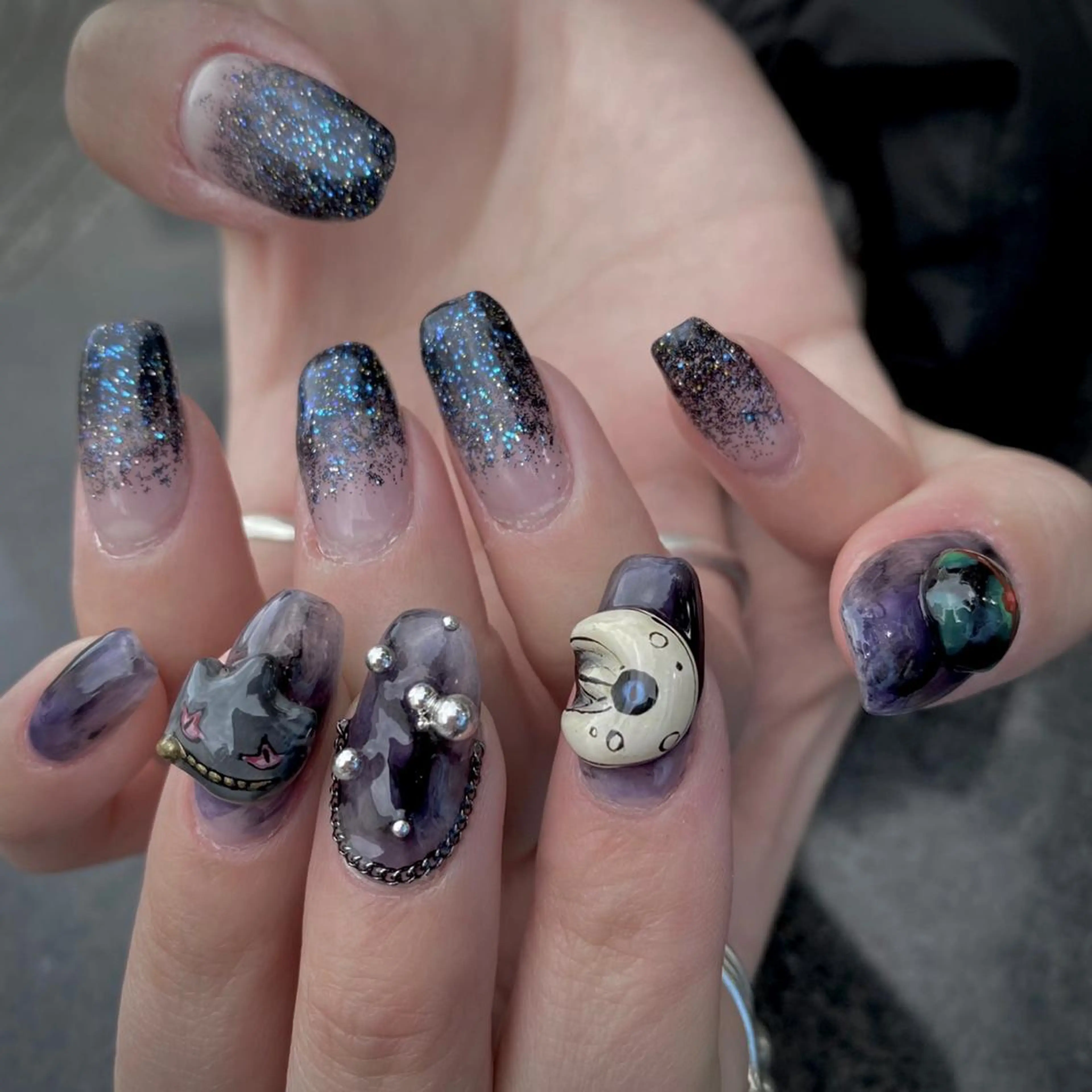 メンズ ネイル メンズ韓国風 アートネイル クリアネイル フレンチネイル ジェルネイル 🐕‍🦺Yappy 💗A-tanのネイルデザイン