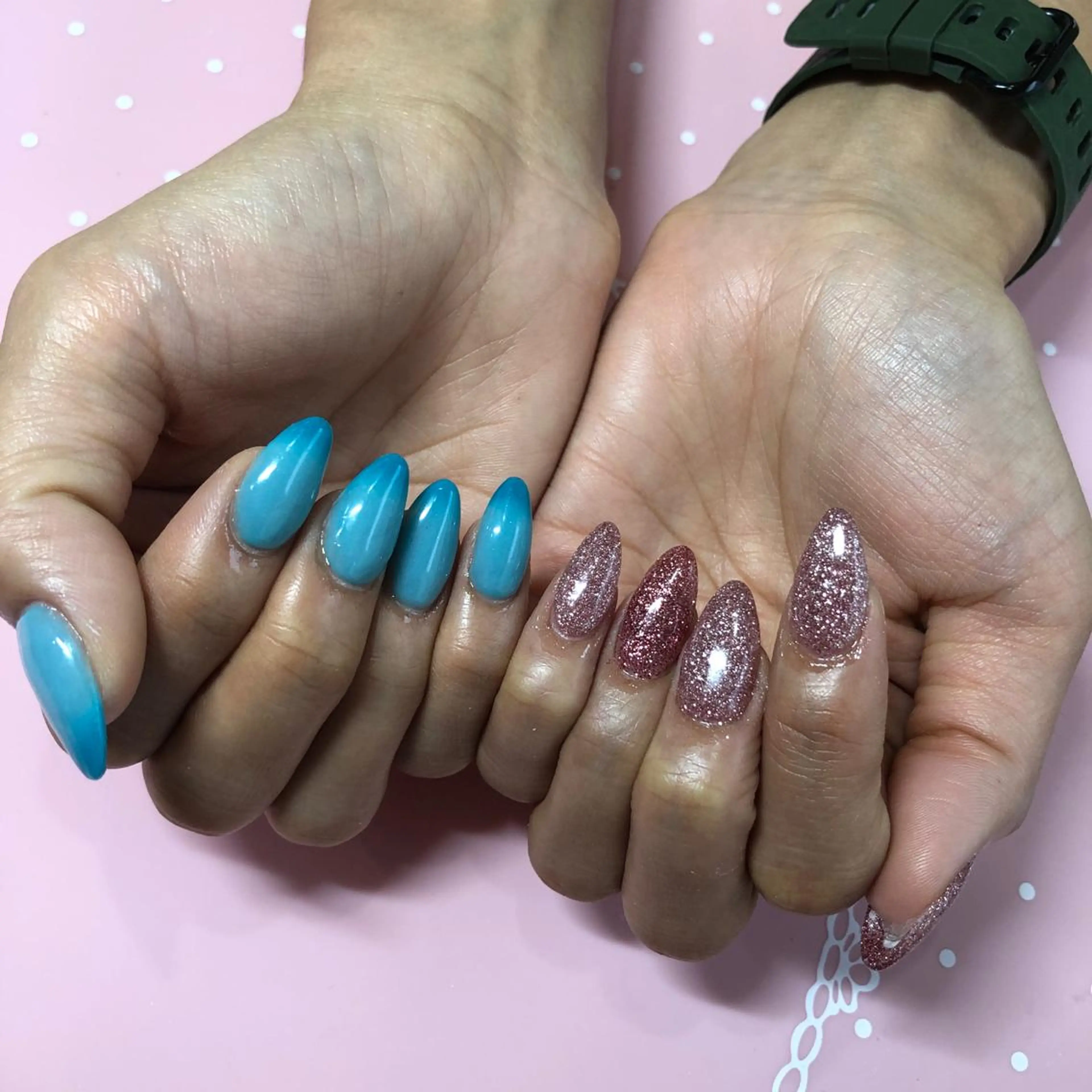ミディアム ネイル ハンドネイル 《LB》ラブリエ Nail&eyeのマツエク・マツパデザイン