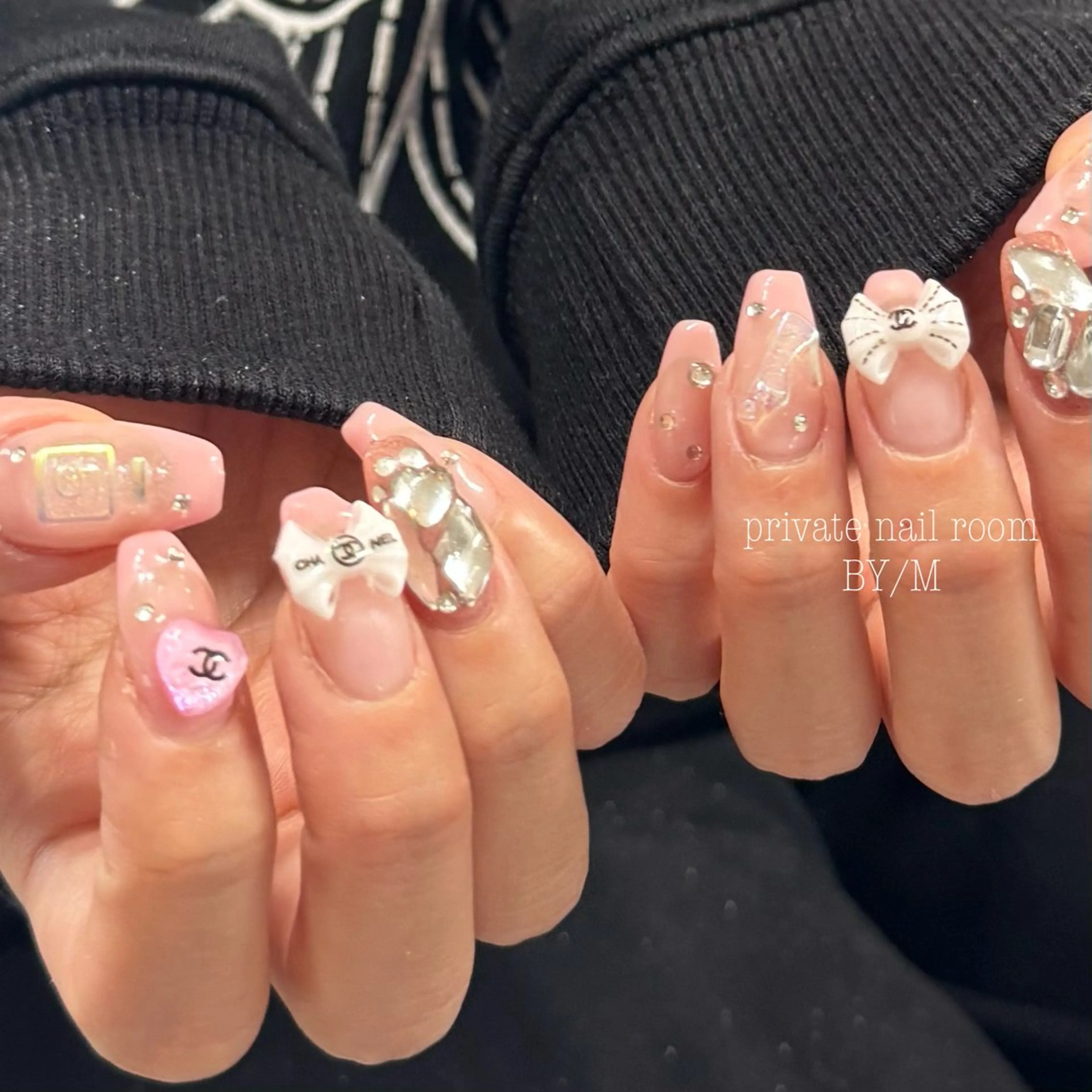 ネイル フレンチネイル 持ち込み パステルネイル ピンク ハンドネイル BY / Mのネイルデザイン