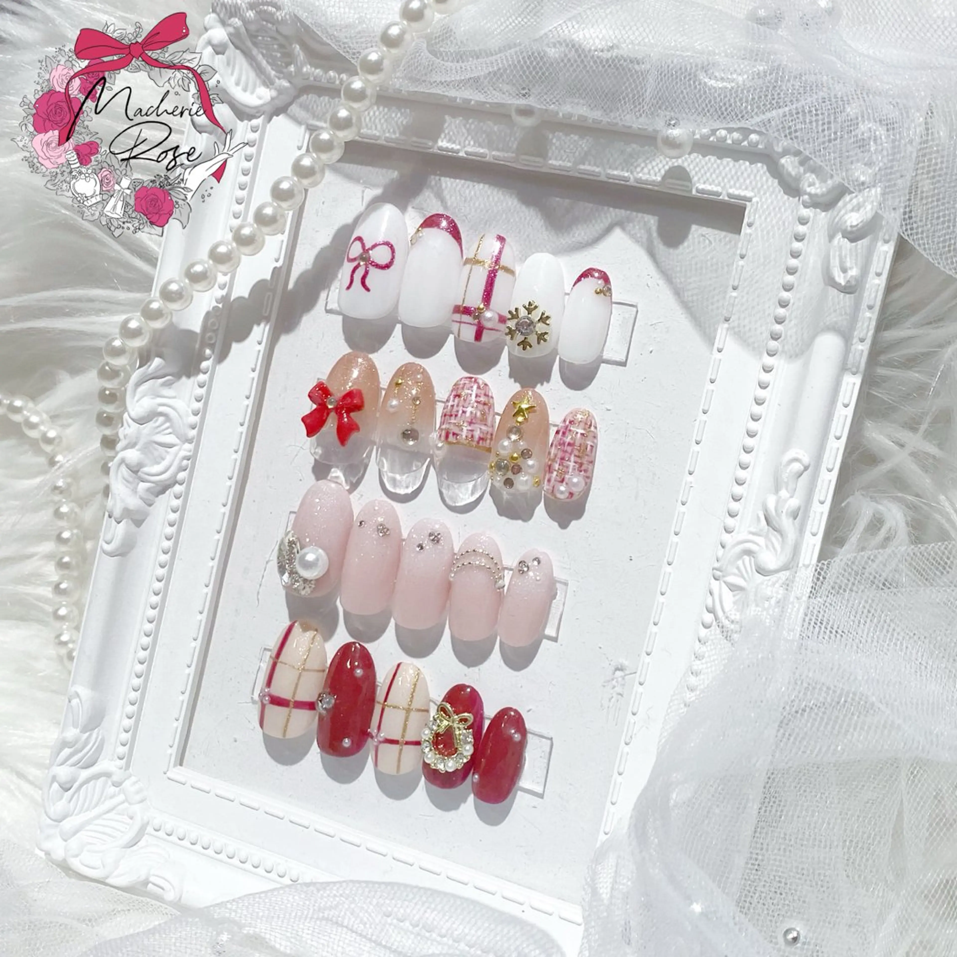 ネイル ハンドネイル ハンドケア Macherie Rose Jrのネイルデザイン