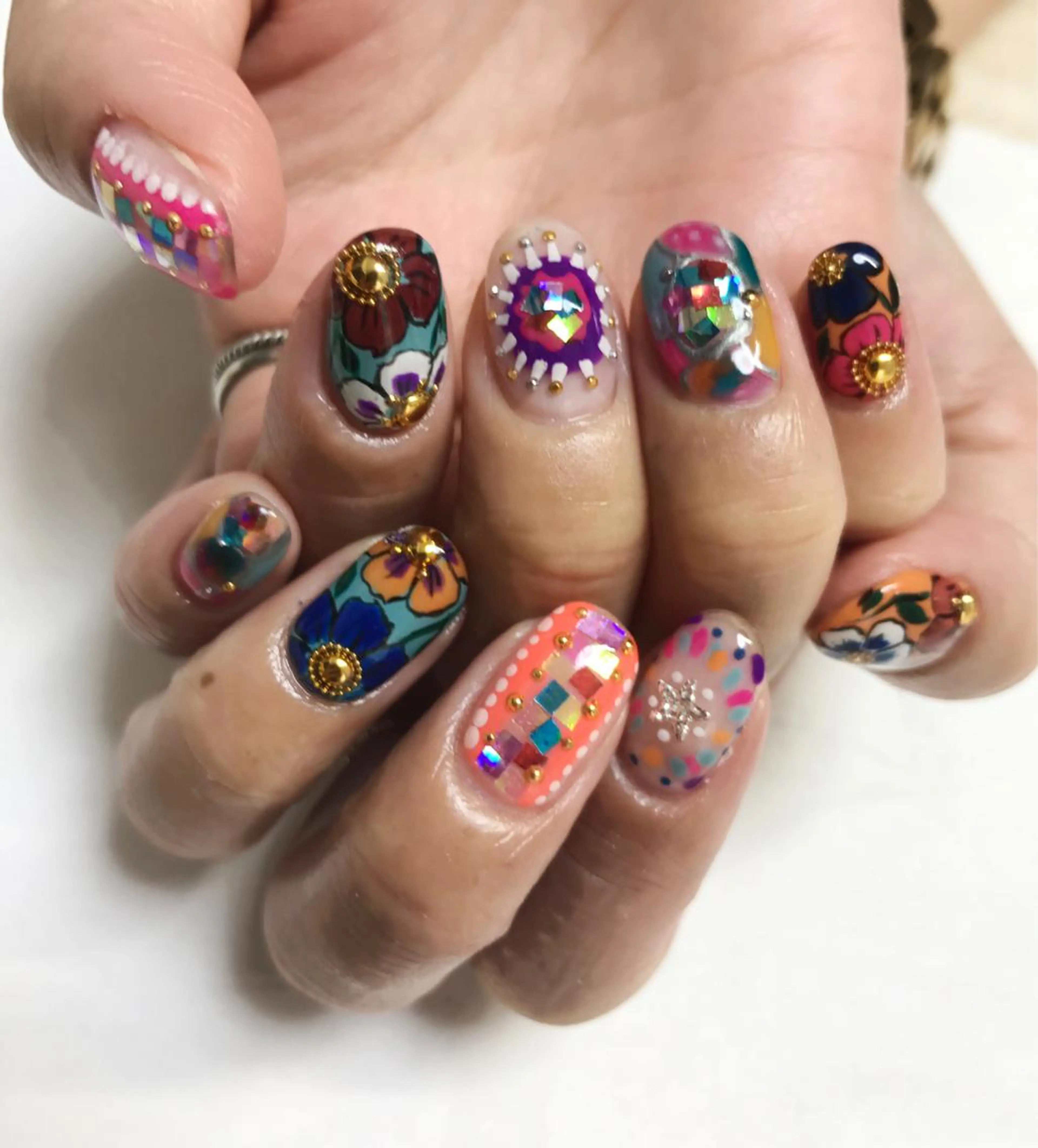 ネイル アートネイル nail salon en familleのネイルデザイン