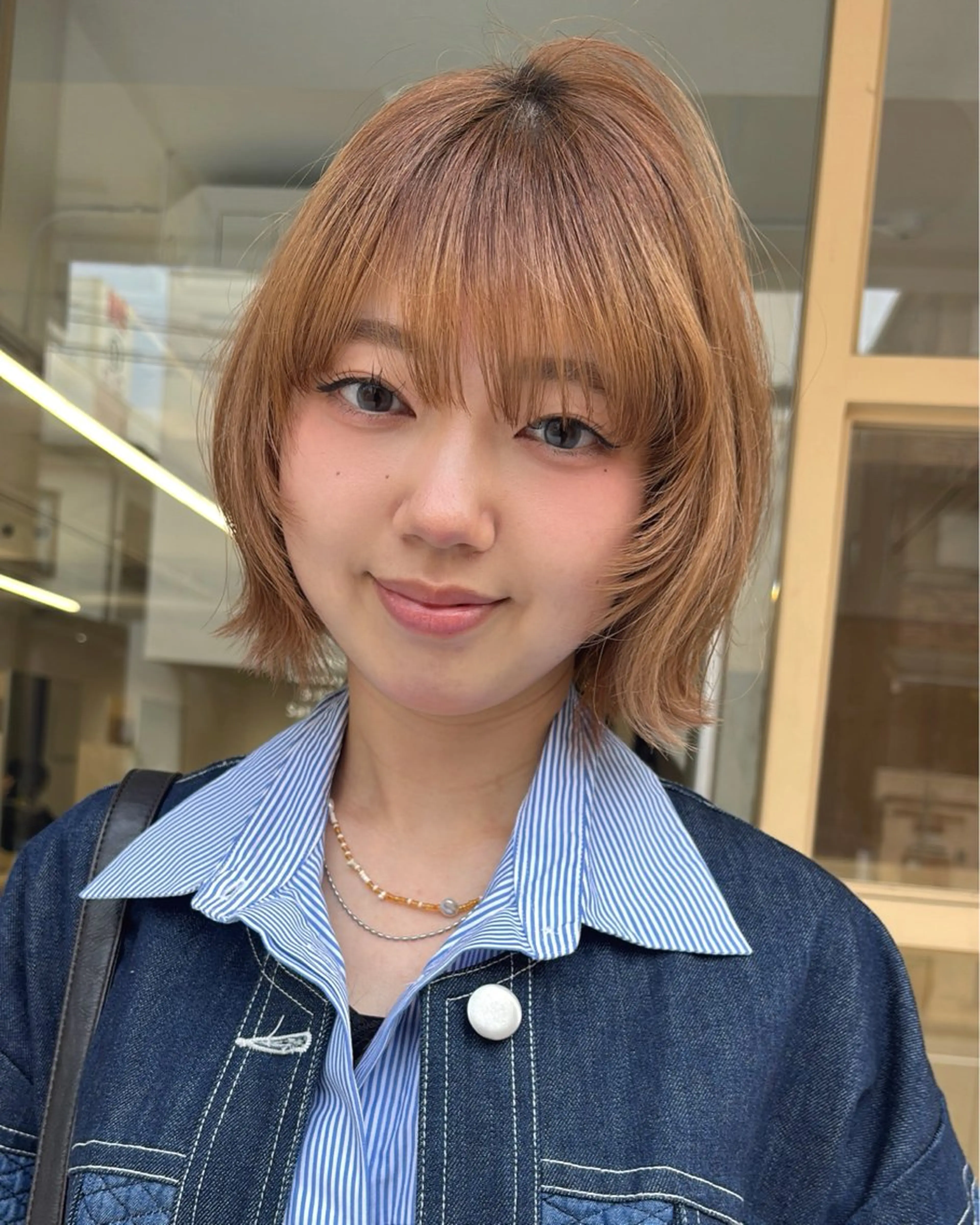 ショート ボブ レイヤーカット ボブ/ベージュ /MIYUのヘアスタイル