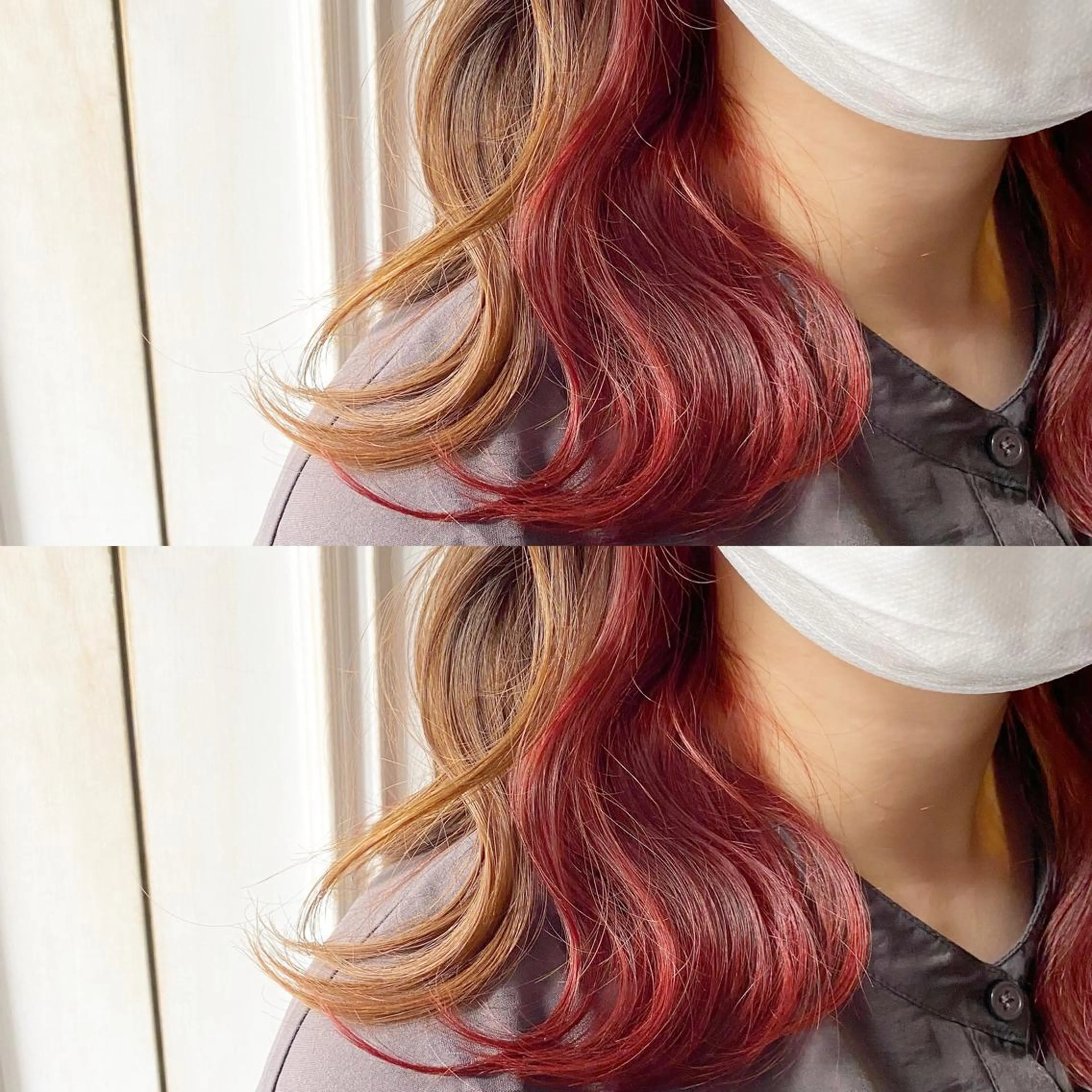 ミディアム カラー インナーカラー あさだ しゅうたろうのヘアスタイル