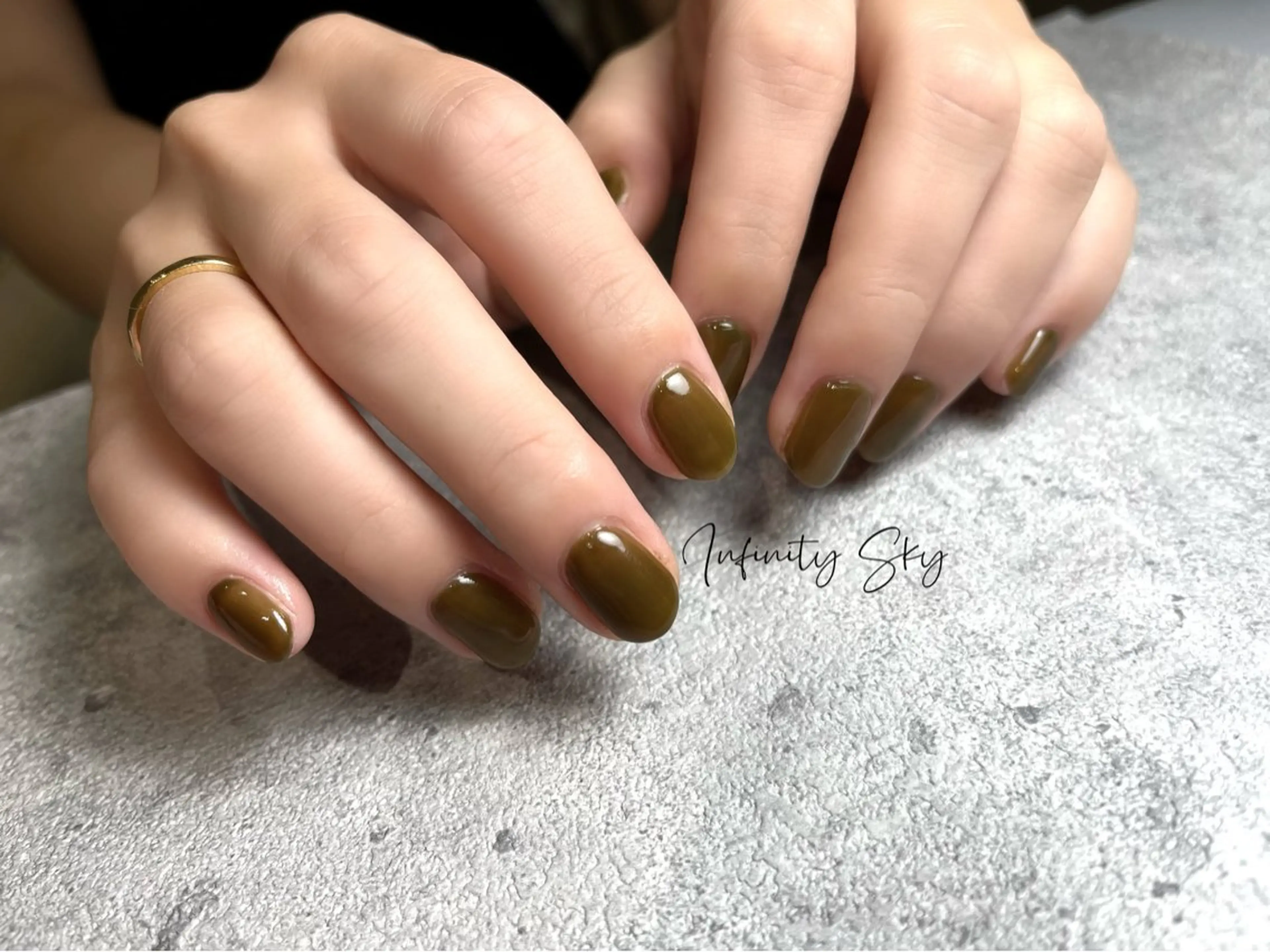 ネイル ワンカラーネイル シンプルネイル ハンドネイル infinity skyのネイルデザイン