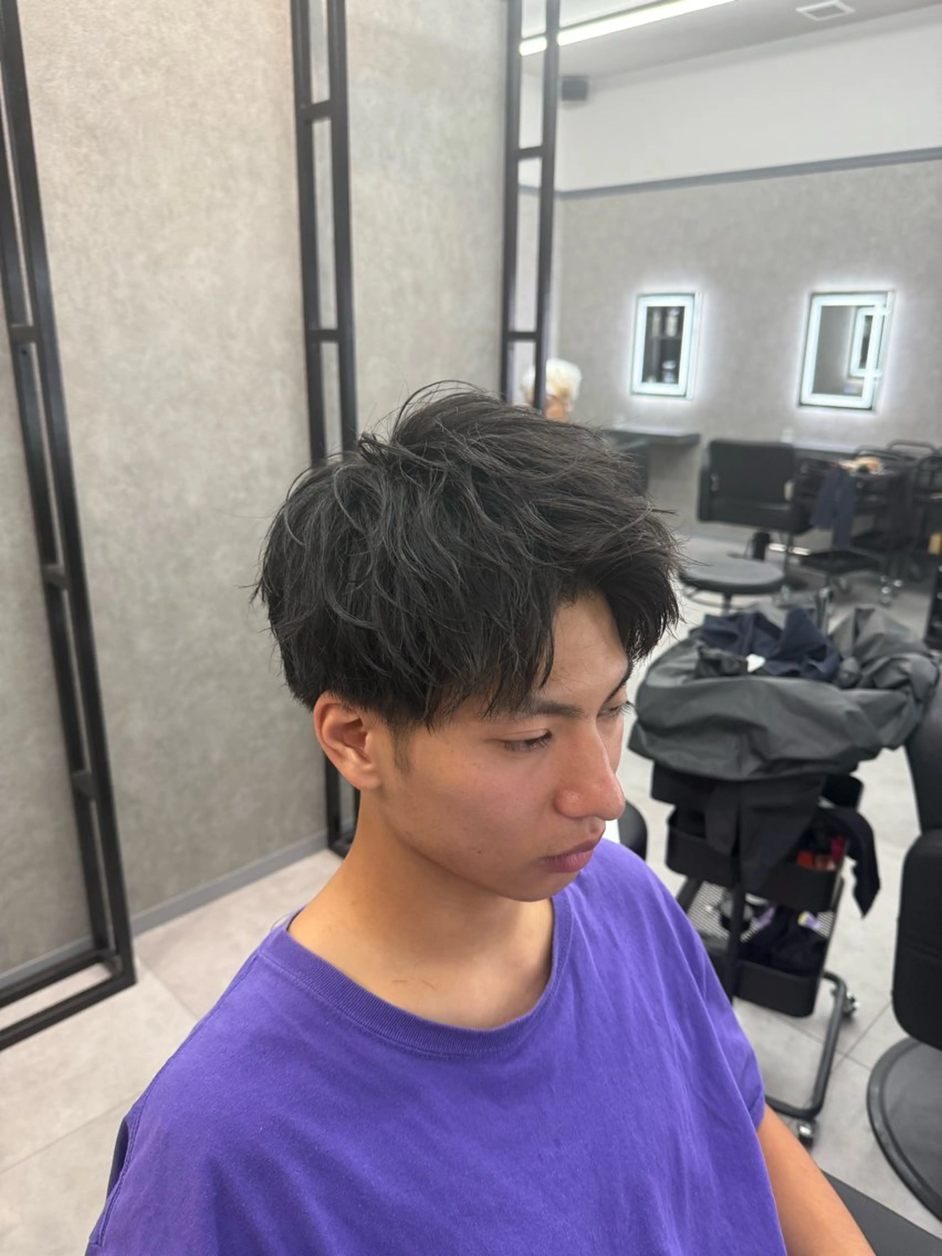 ショート カラー パーマ メンズ メンズパーマ カット パーマ メンズ特化 👑YUTAのヘアスタイル