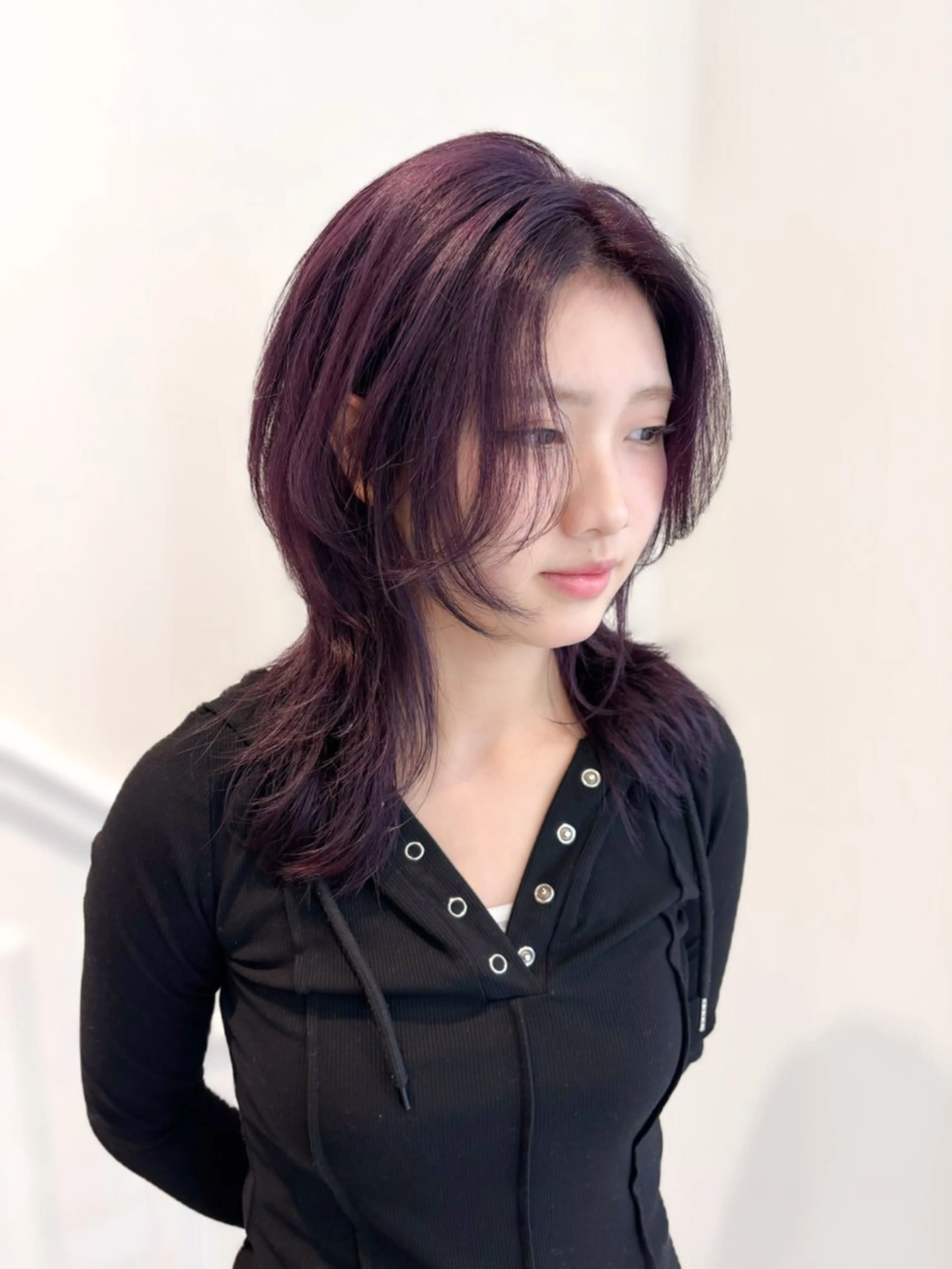 ミディアム カラー ヘアカラー トリートメント 艶髪カラー/ レイヤー/yuiのヘアスタイル