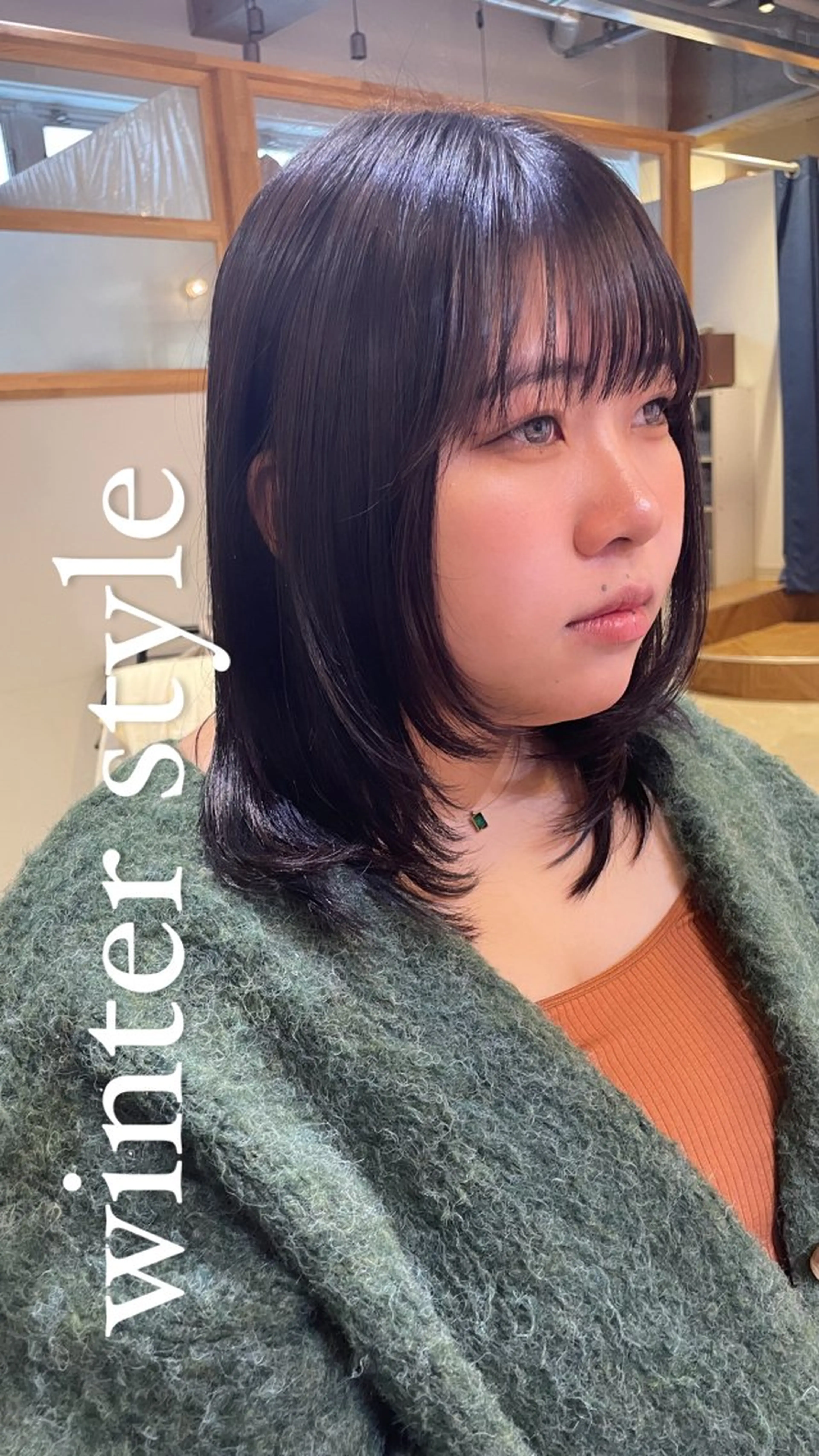 ミディアム カラー カット ヘアカラー トリートメント ウルフ/レイヤー/ ベージュ/山宮 大樹のヘアスタイル