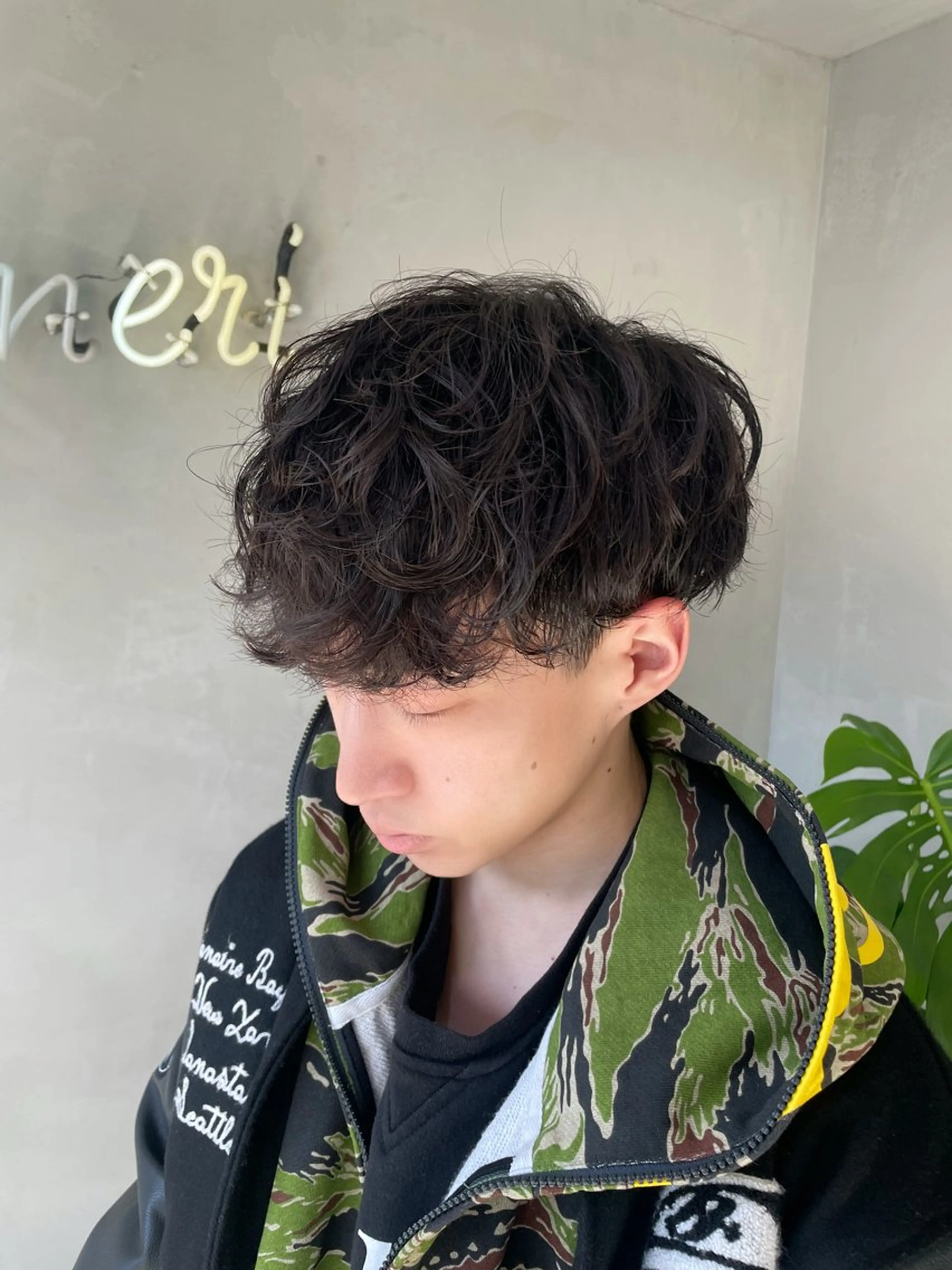 ショート パーマ メンズ カット パーマ トリートメント 新宿/透明感カラー/ 髪質改善/桜良のヘアスタイル