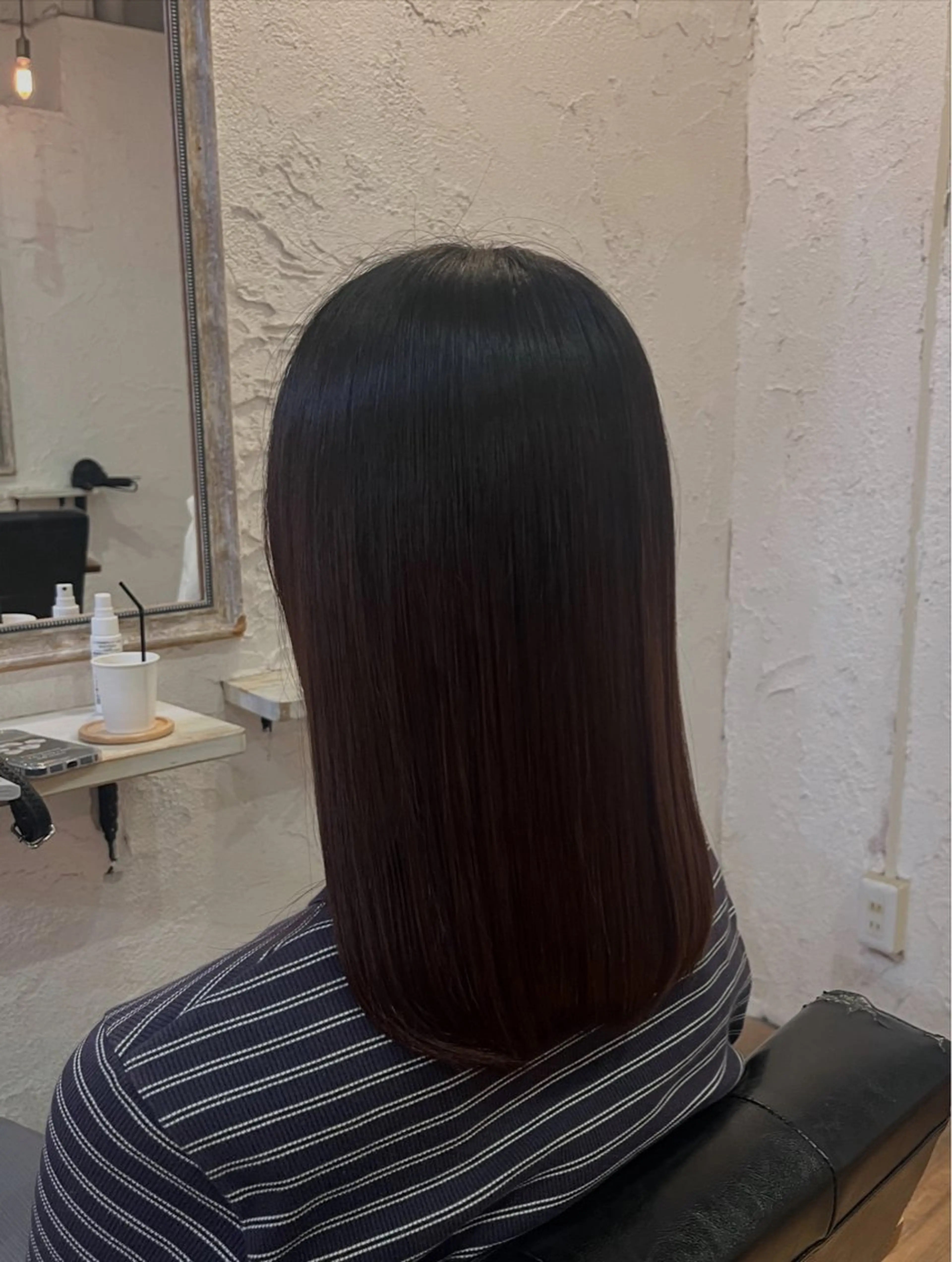 ミディアム 縮毛矯正 石澤 萌茄のヘアスタイル