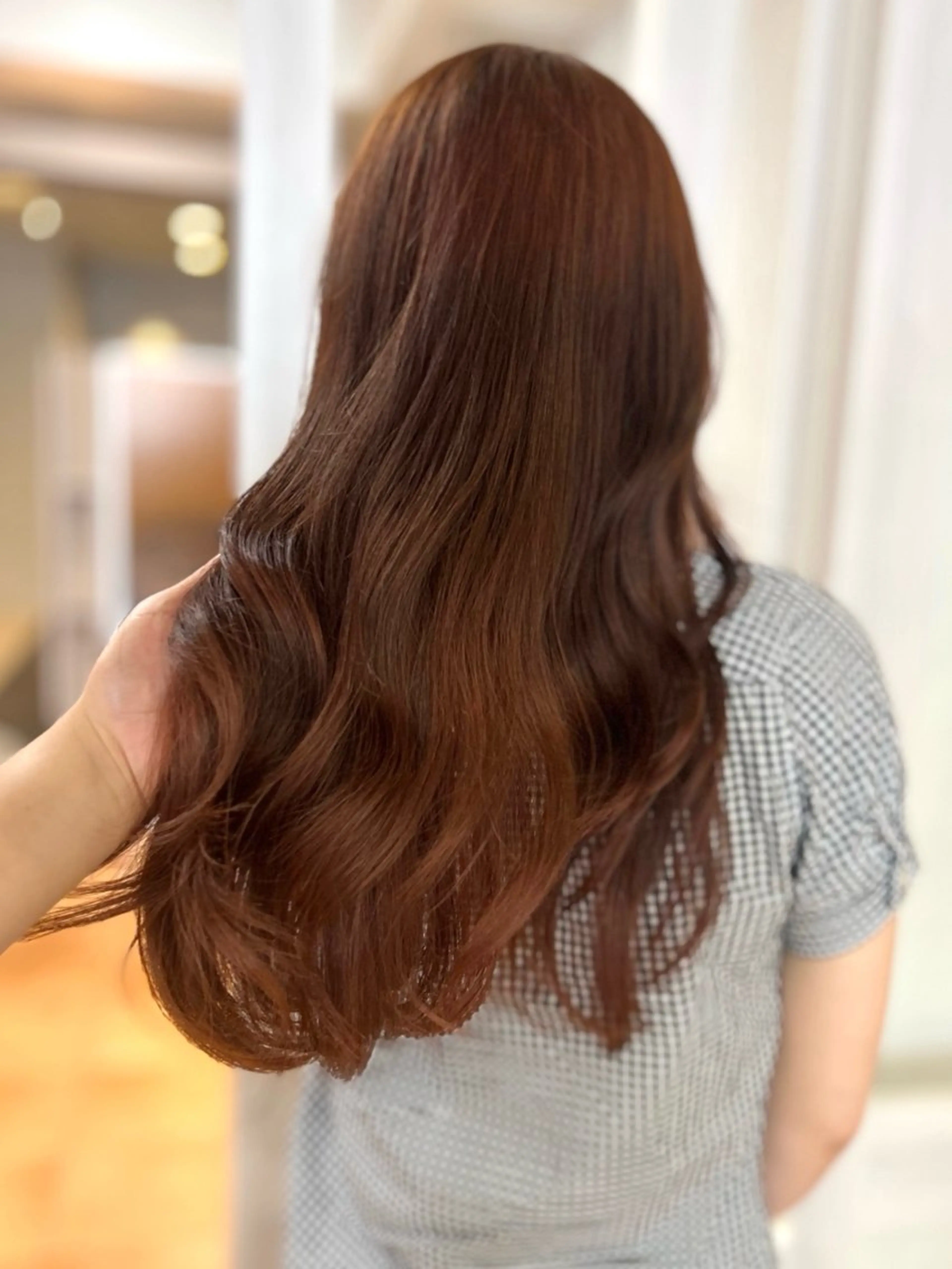 カラー ブラウンカラー オレンジ オレンジブラウン ヘアカラー トリートメント 🎀透明感/レイヤ ー/Kotona🎀のヘアスタイル