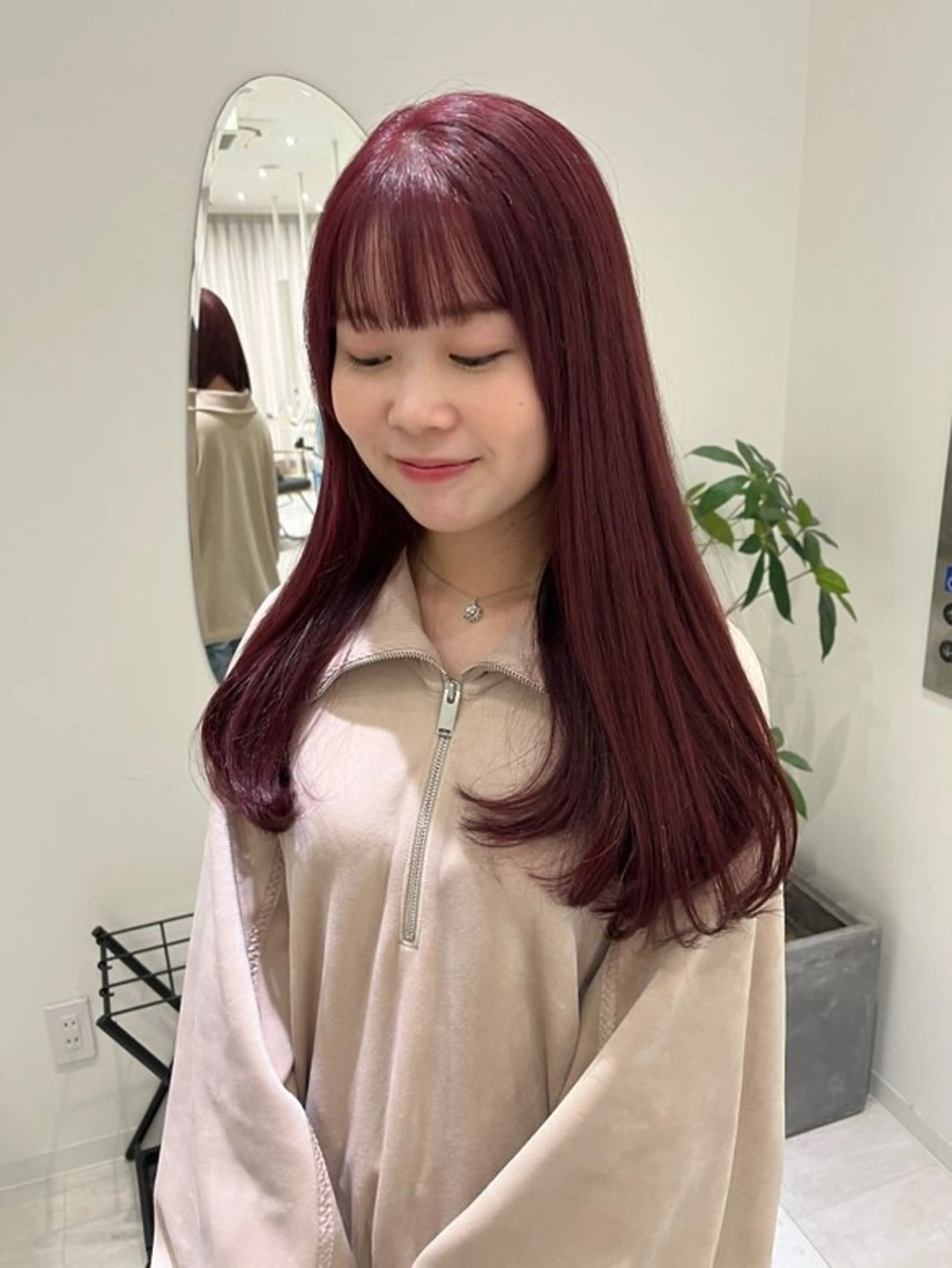 ロング カラー ピンクカラー レッドカラー 🌿透明感ヘア 園田　朱梨🌿のヘアスタイル